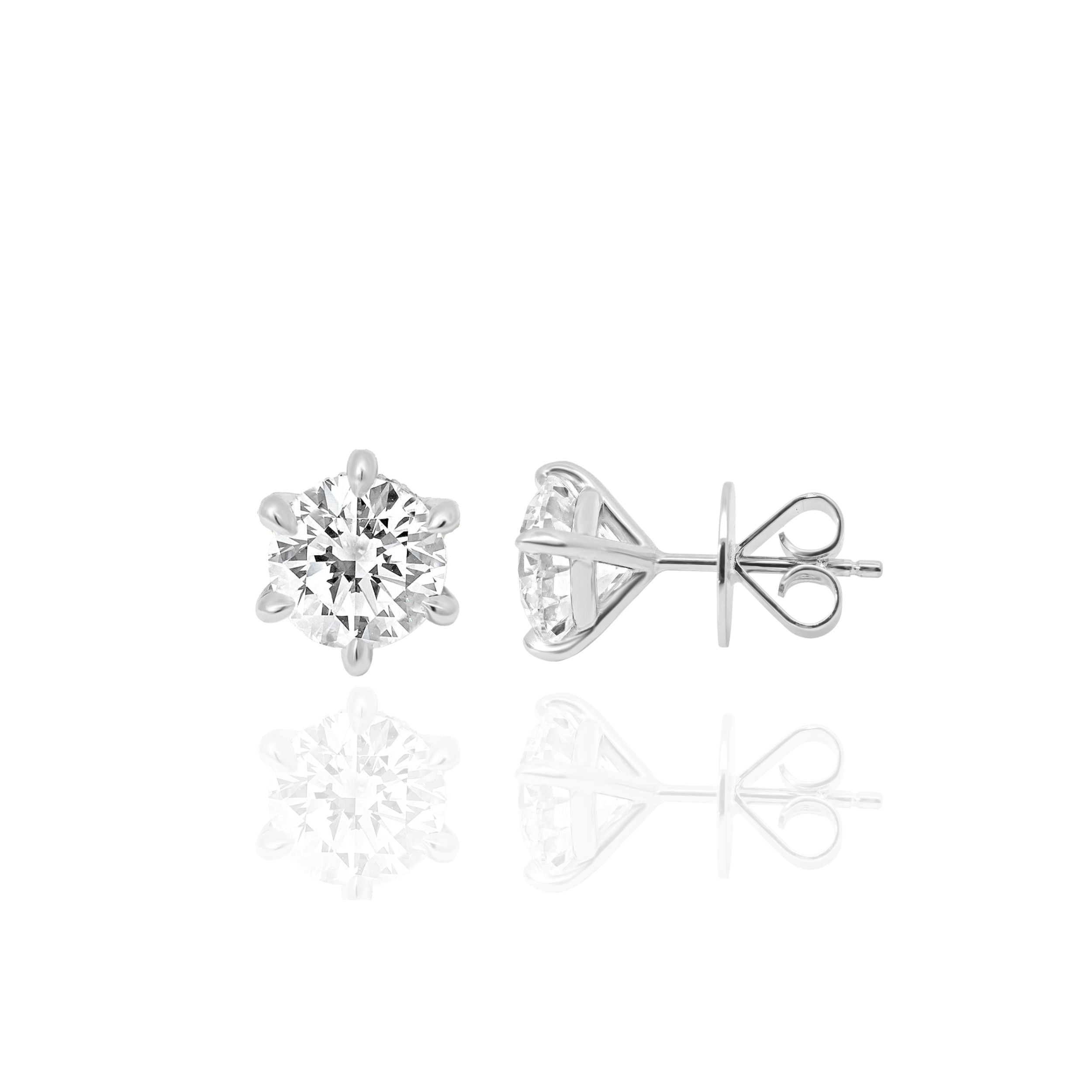 LAB GROWN DIAMOND STUDS TOTAL 2.45CT
