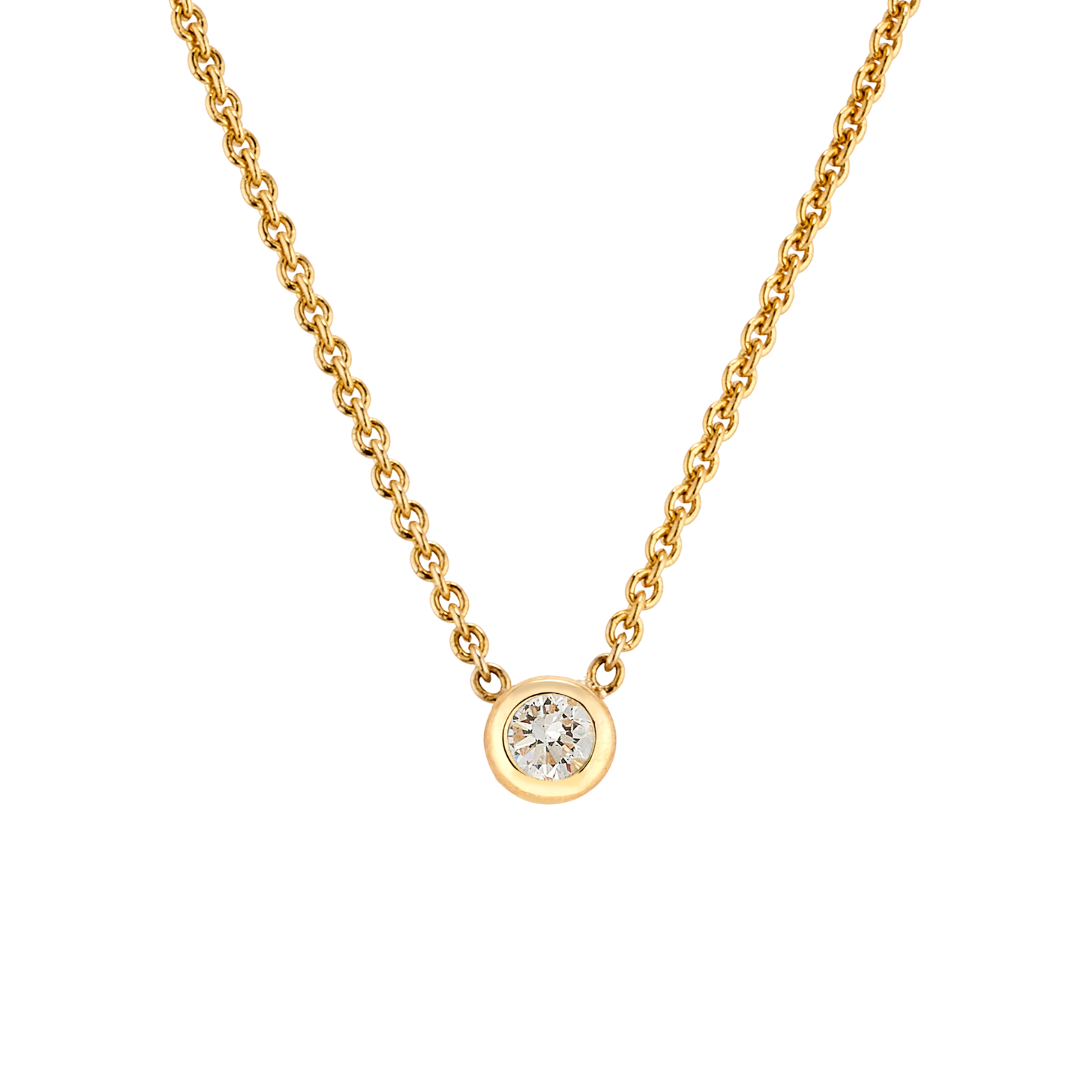 APRIL BIRTHSTONE NECKLACE BEZEL SET