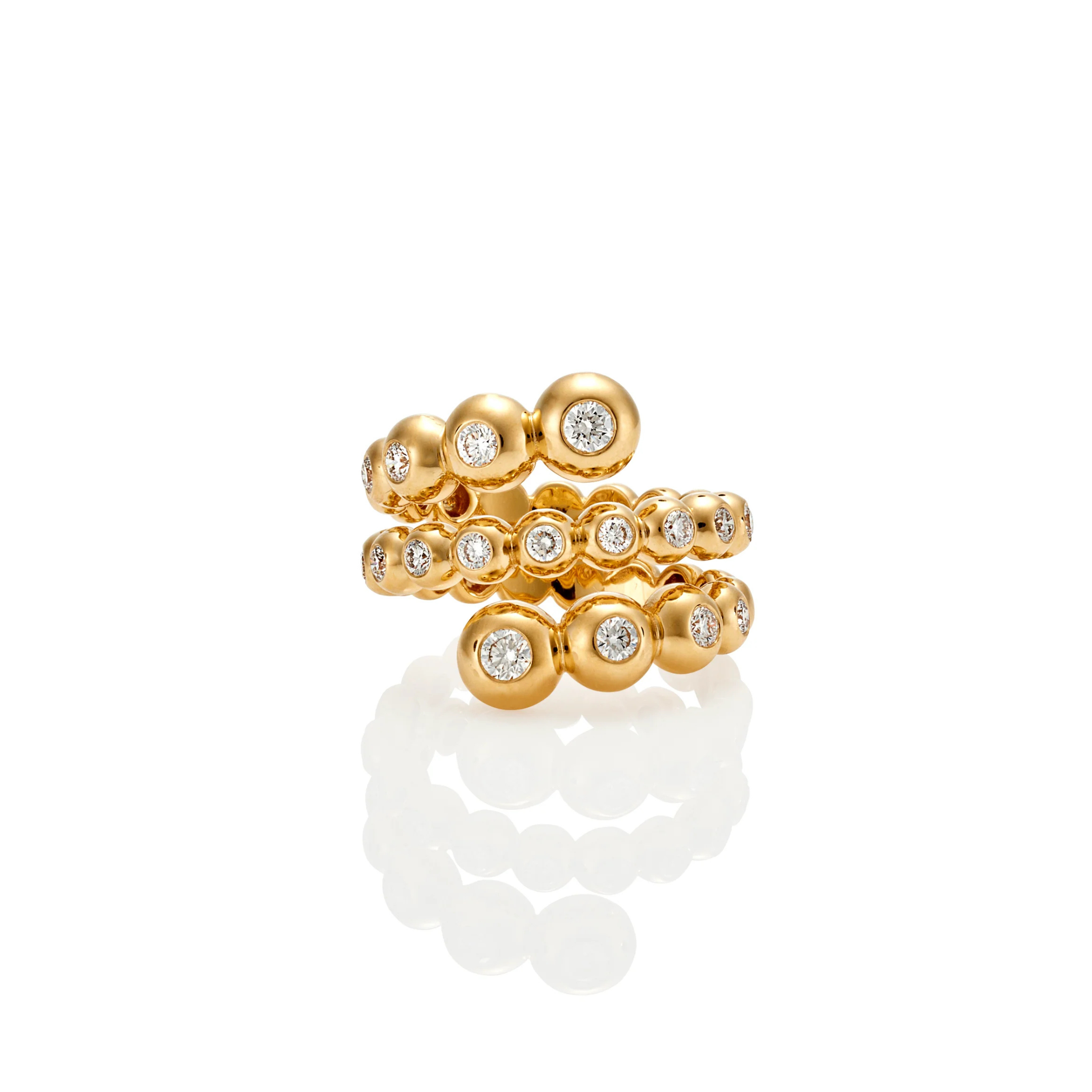 BEZEL SET WRAP AROUND RING