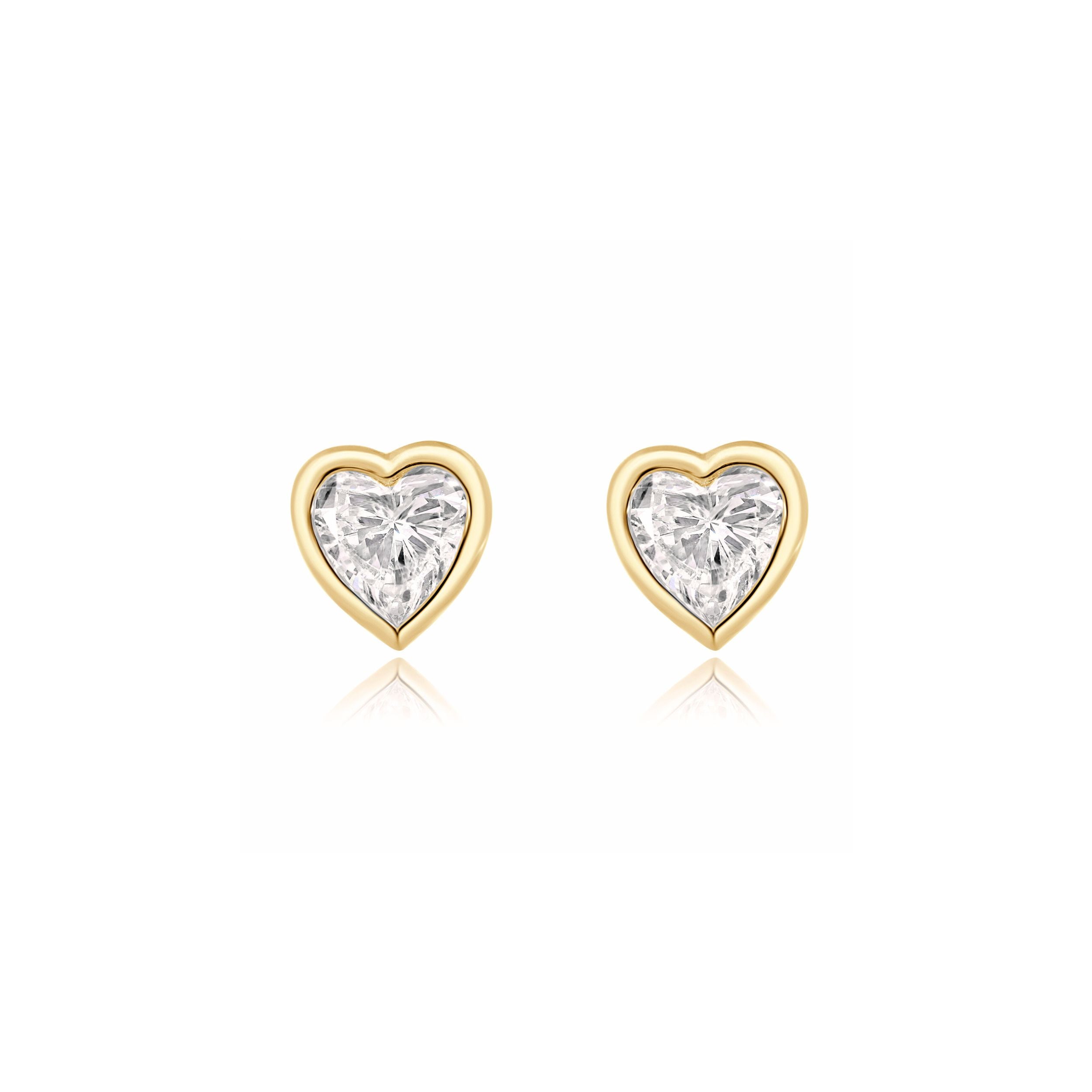 HEART CUT LAB DIAMOND STUDS