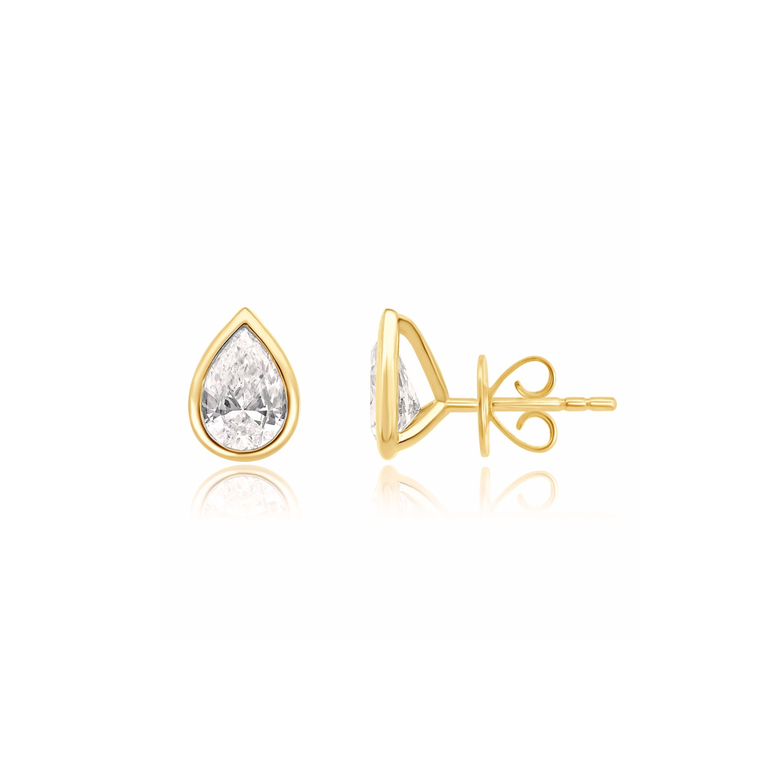 PEAR CUT LAB DIAMOND STUDS