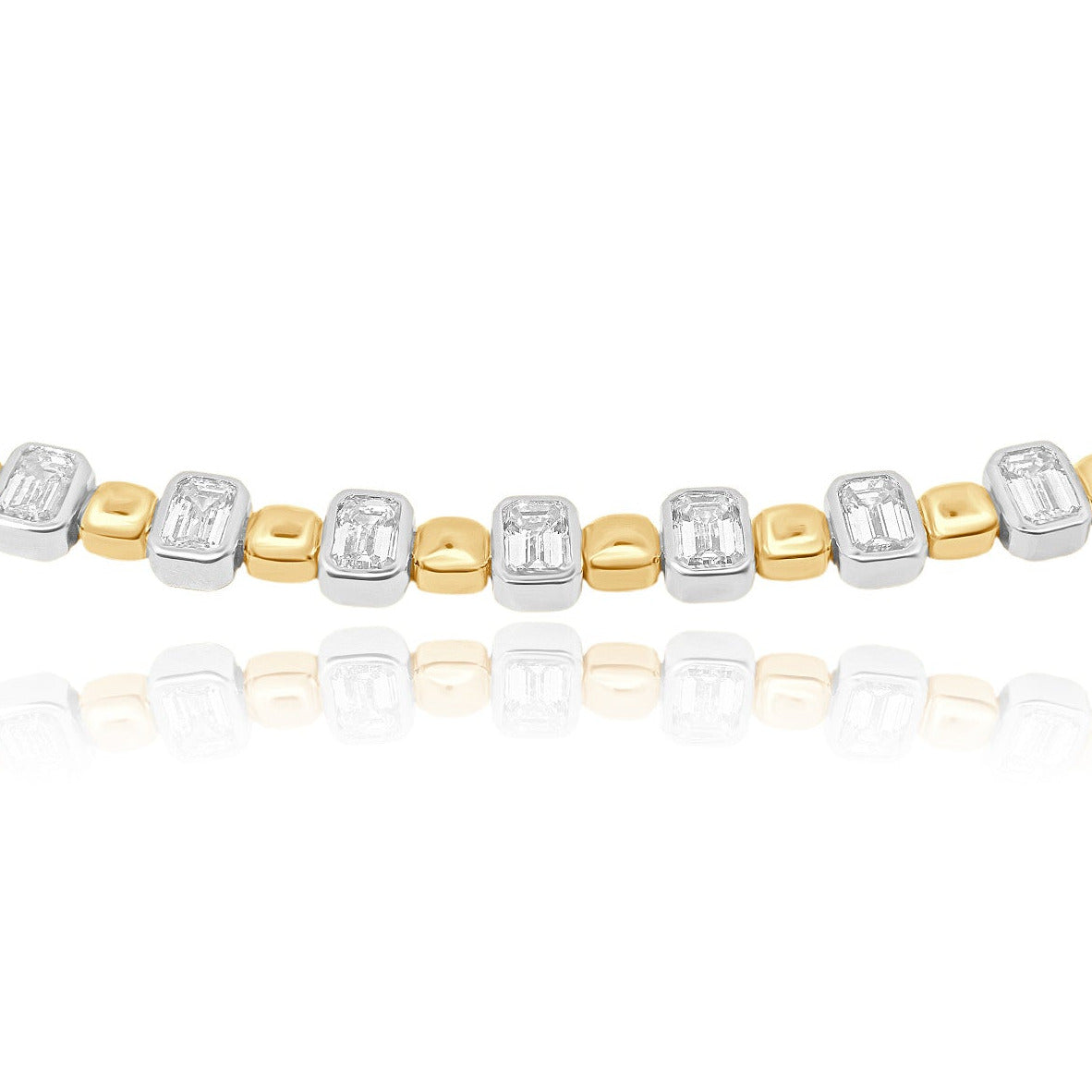 EMERALD DIAMOND AND GOLD BAR PENDANT