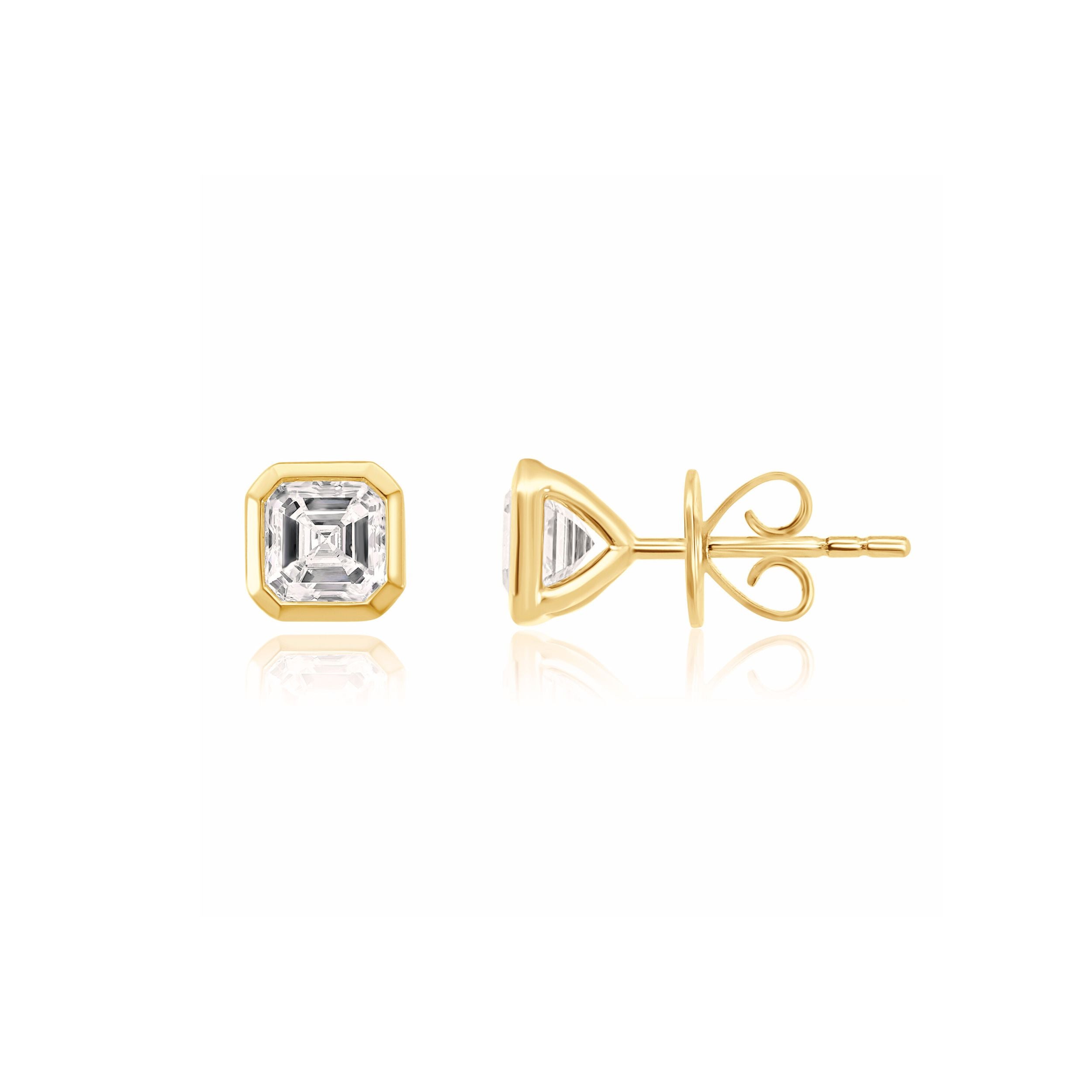 ASSCHER CUT LAB DIAMOND STUDS