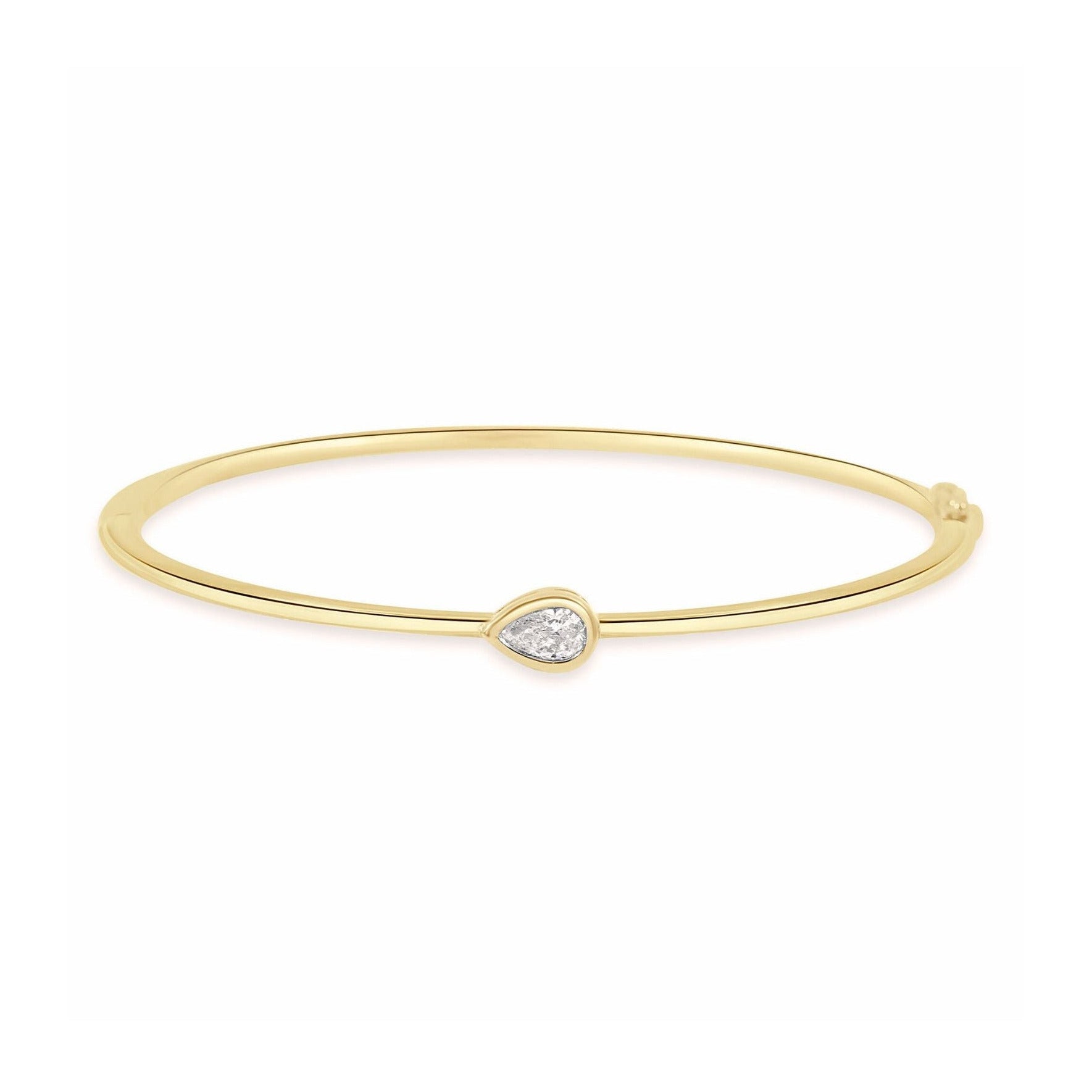 PEAR SOLITAIRE DIAMOND BANGLE
