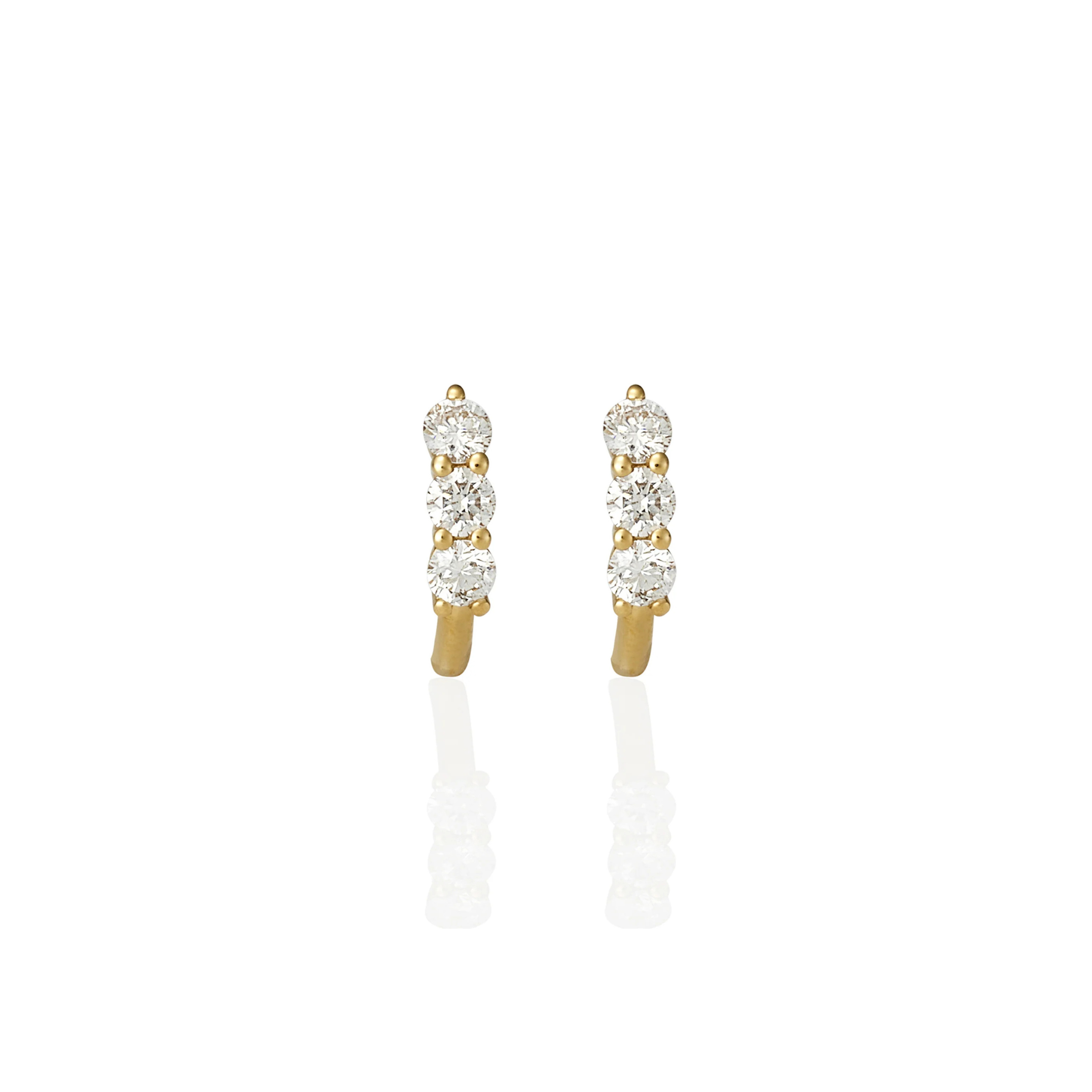 DIAMOND MINI HALF HOOPS 0.58CT