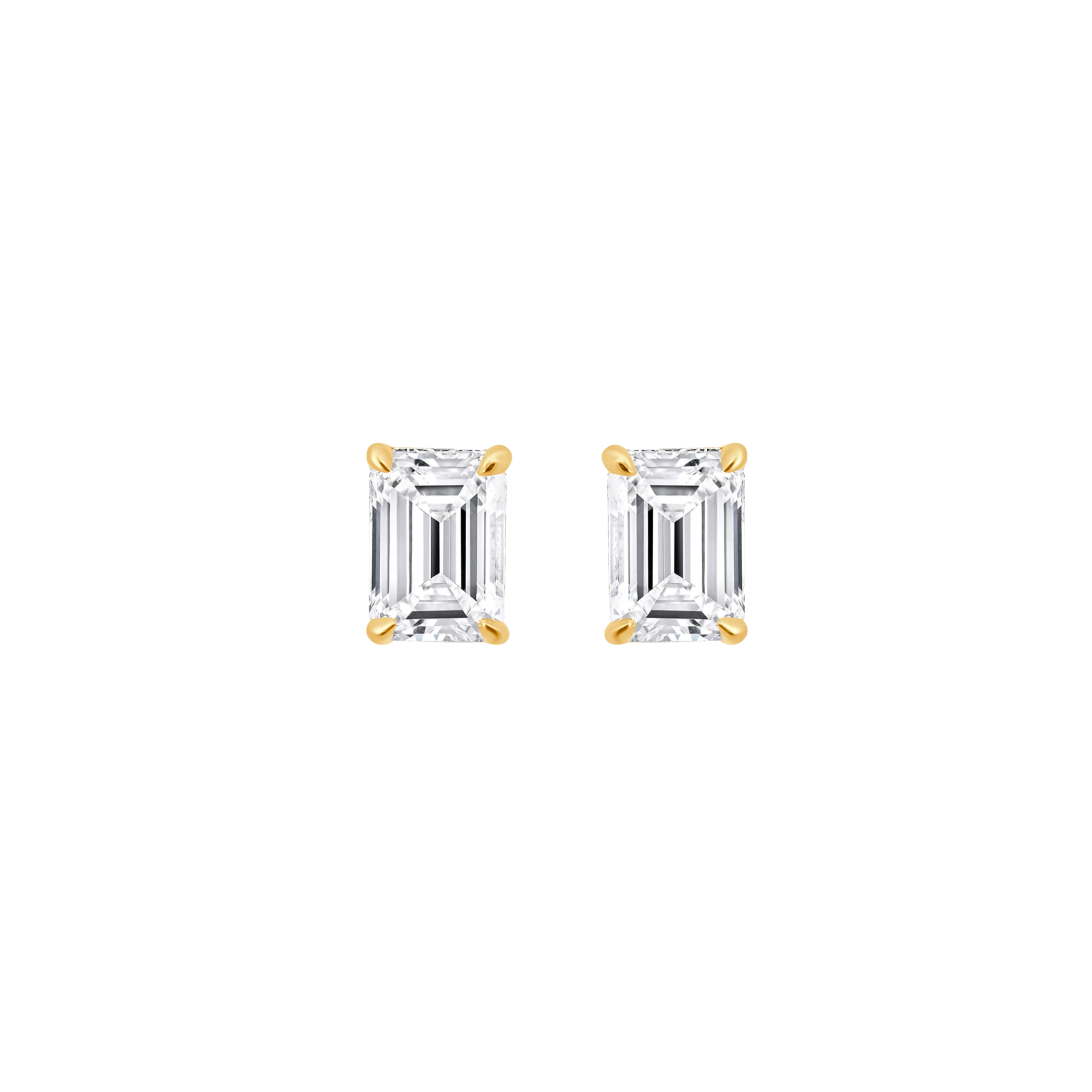 EMERALD CUT DIAMOND STUDS 1.83CT