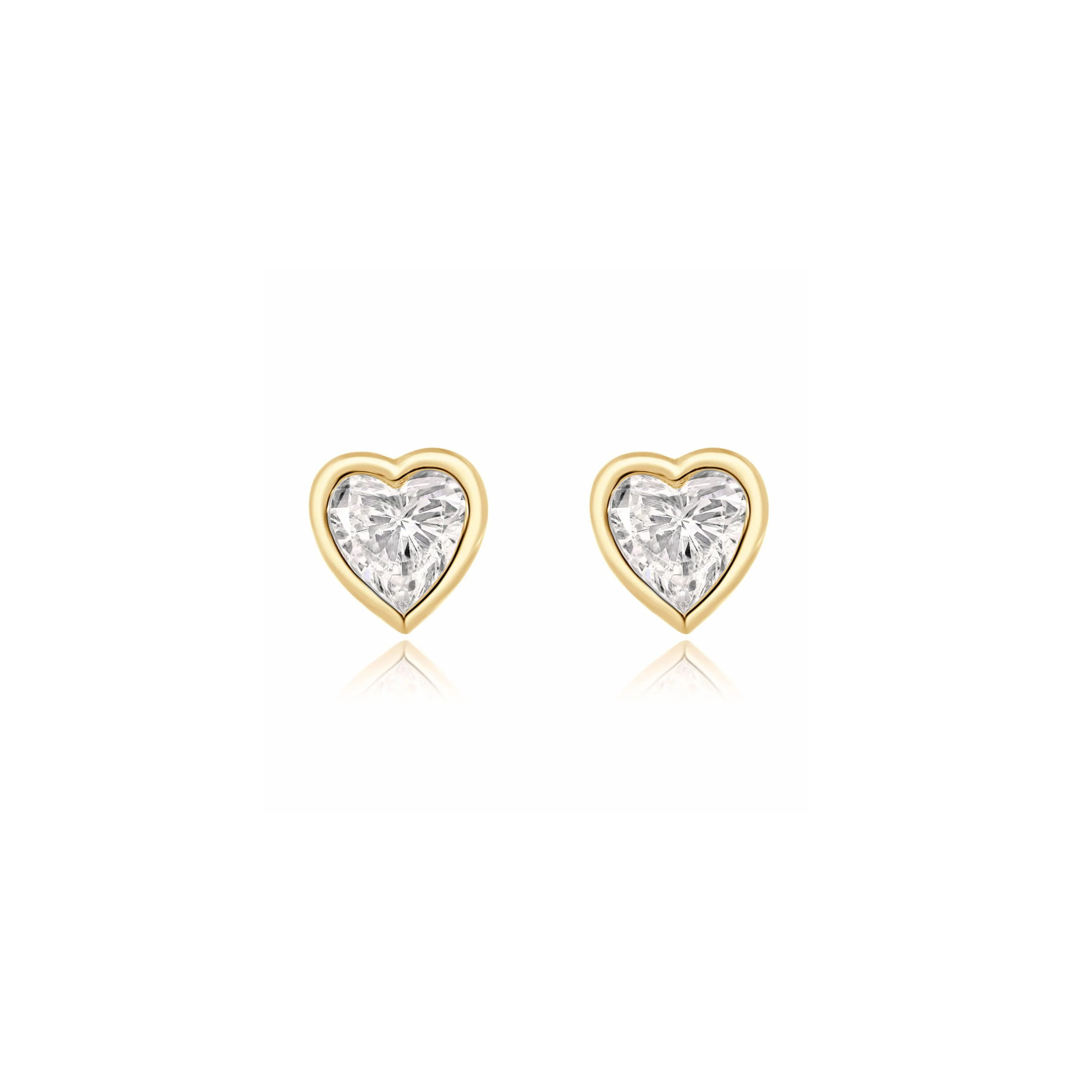 HEART CUT LAB DIAMOND STUDS