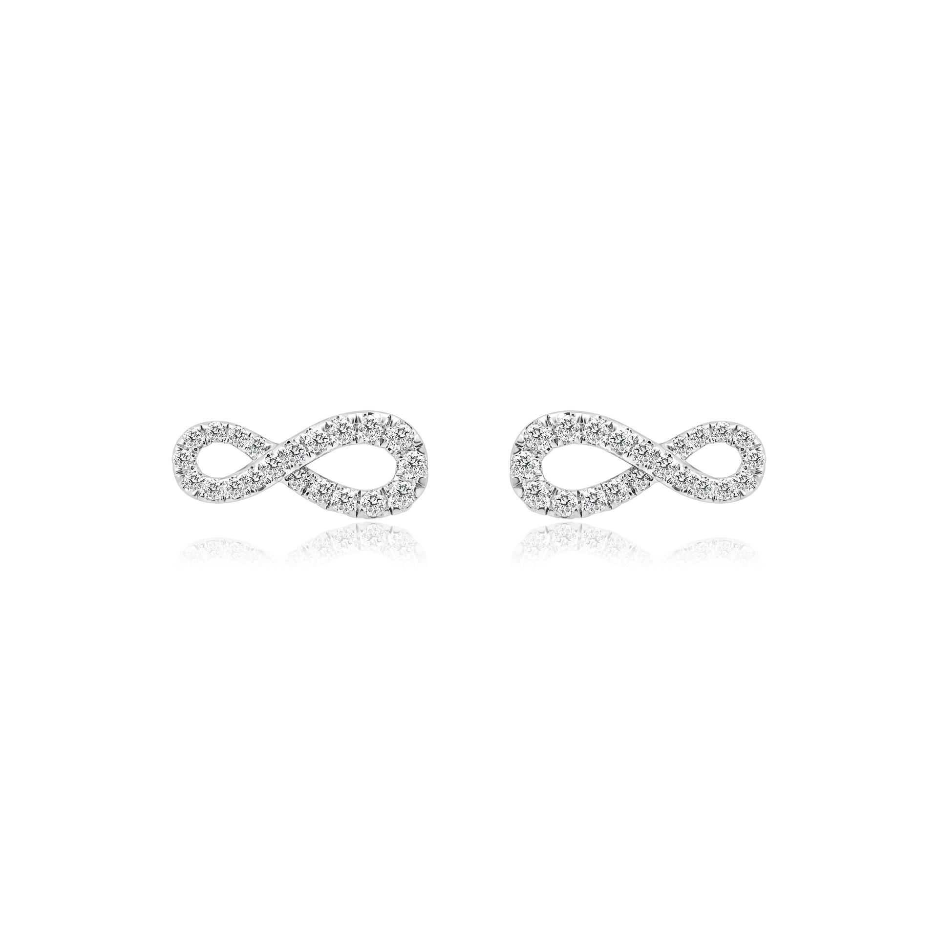 WHITE GOLD INFINITY STUDS