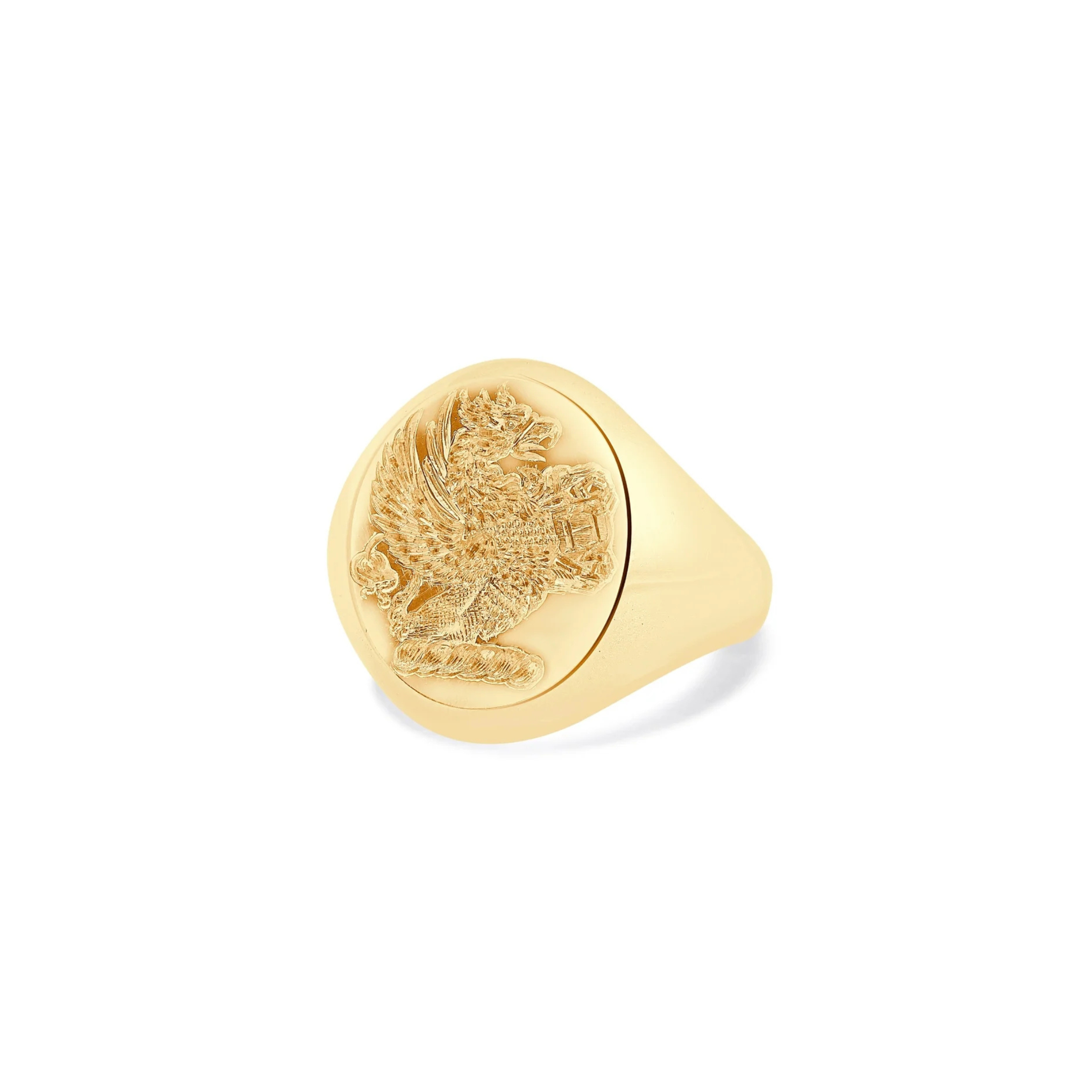 LONDON ENGRAVER FAMILY CREST SIGNET RING