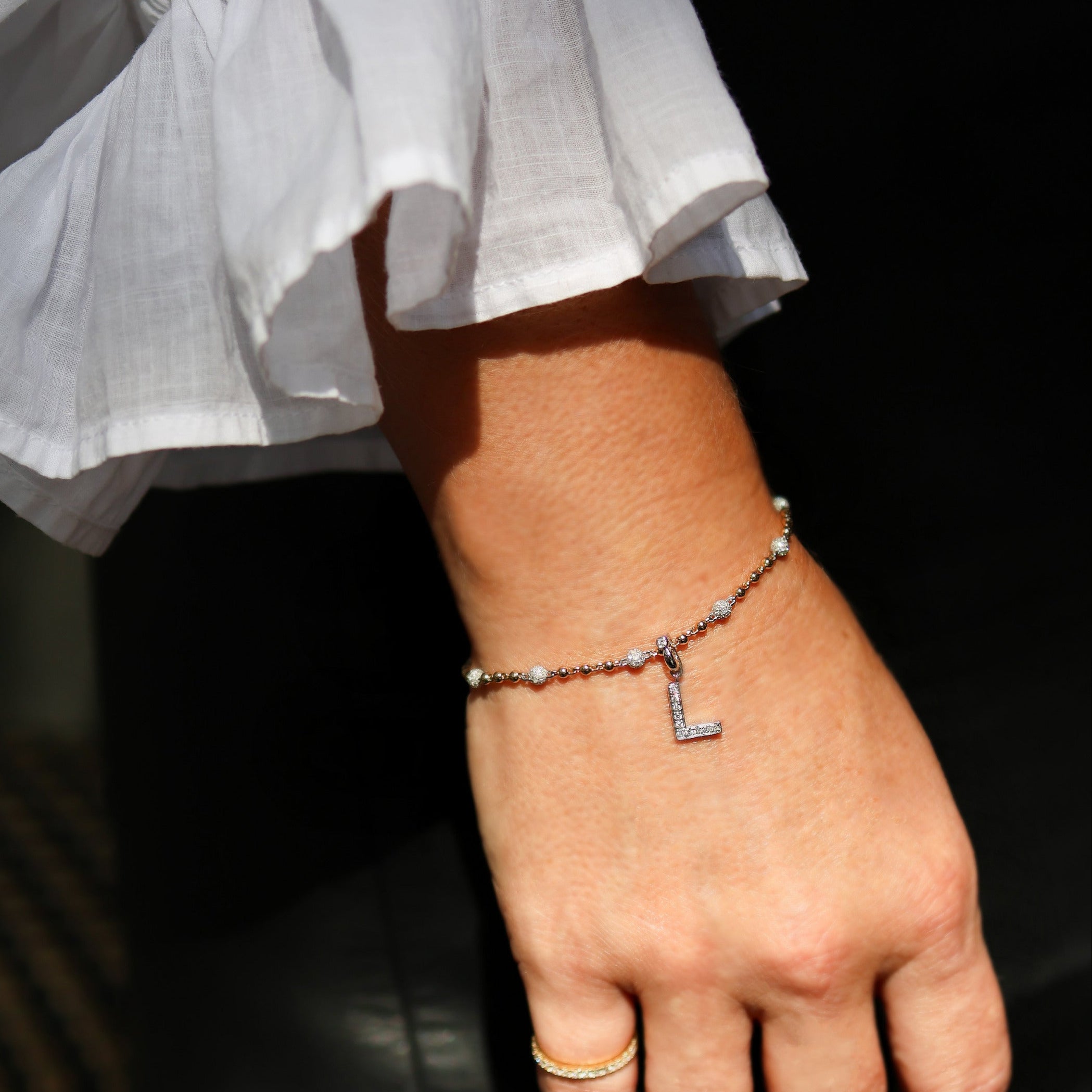DIAMOND INITIAL CHARM (H)