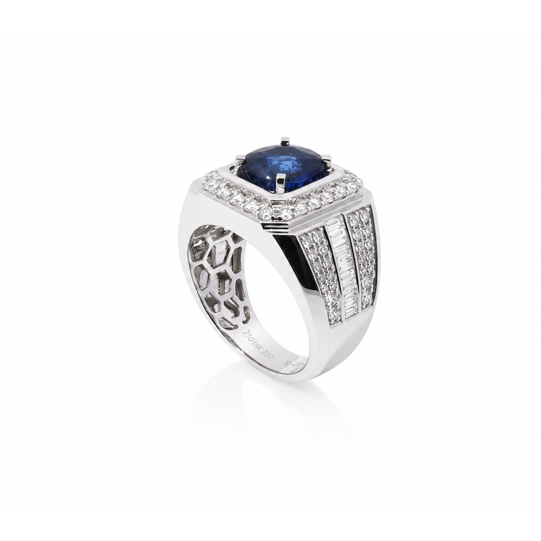 MADAGASCAN BLUE SAPPHIRE & DIAMOND RING