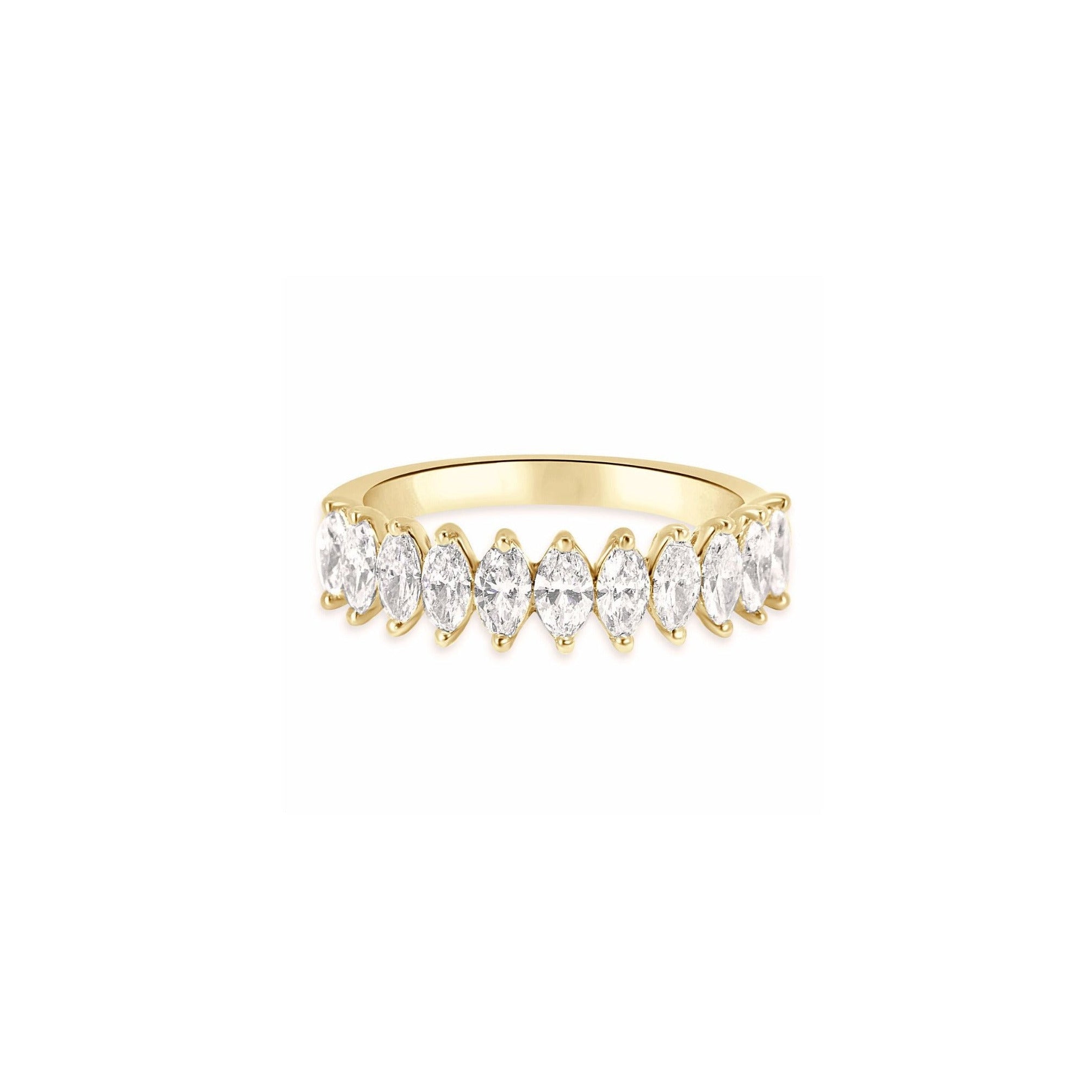 MARQUISE SHARED CLAW DIAMOND RING