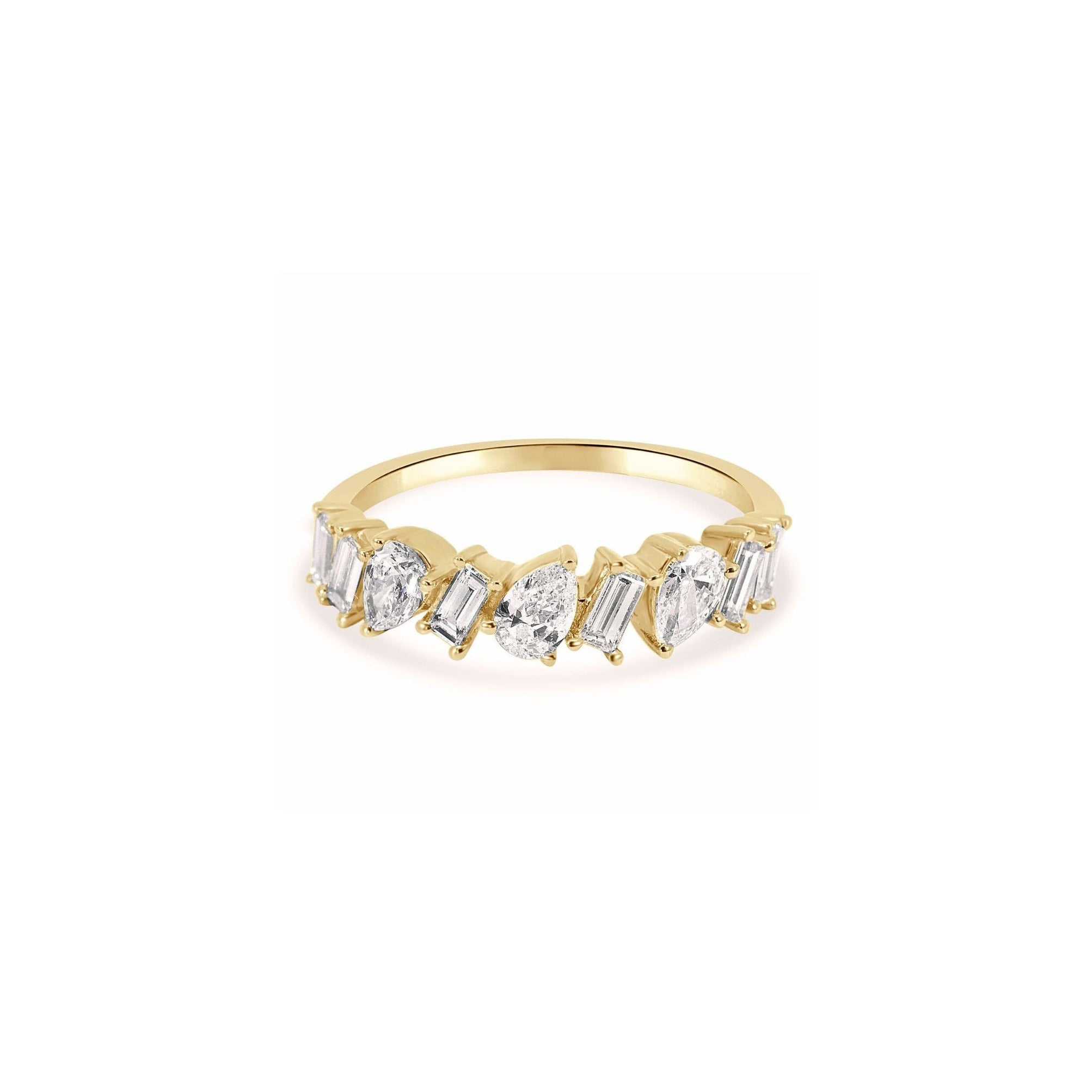 YELLOW GOLD PETITE SHAPES RING