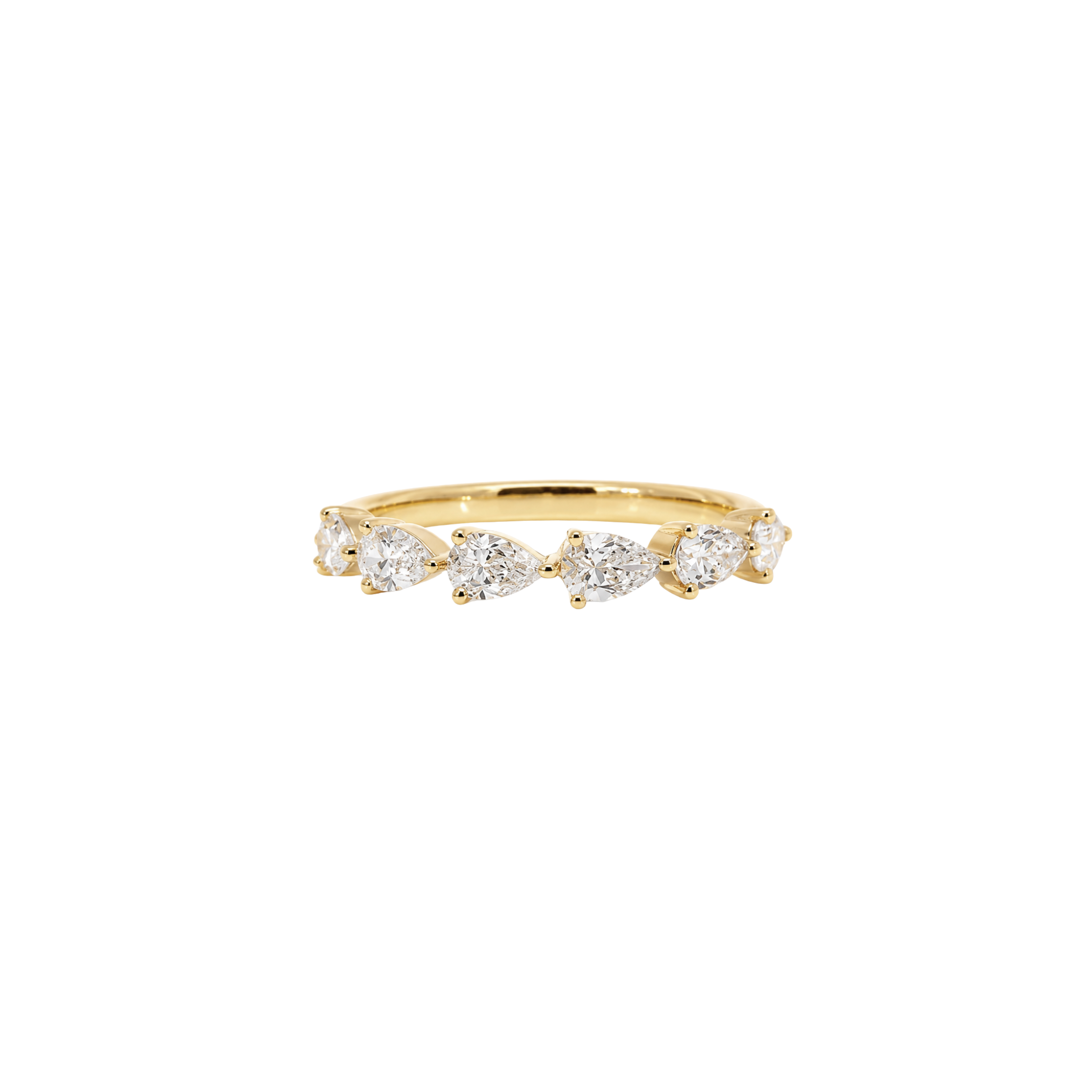 PEAR CUT DIAMOND SHARED CLAW BAND 0.92CT