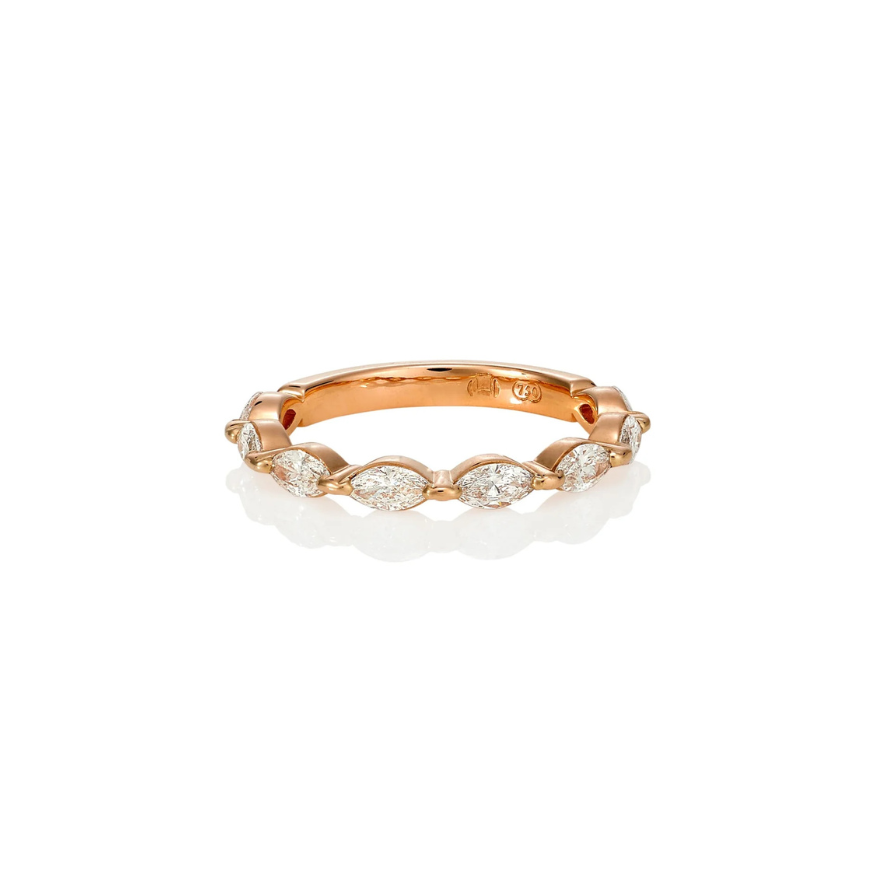 ROSE GOLD MARQUISE DIAMOND BAND – Nicholas Haywood