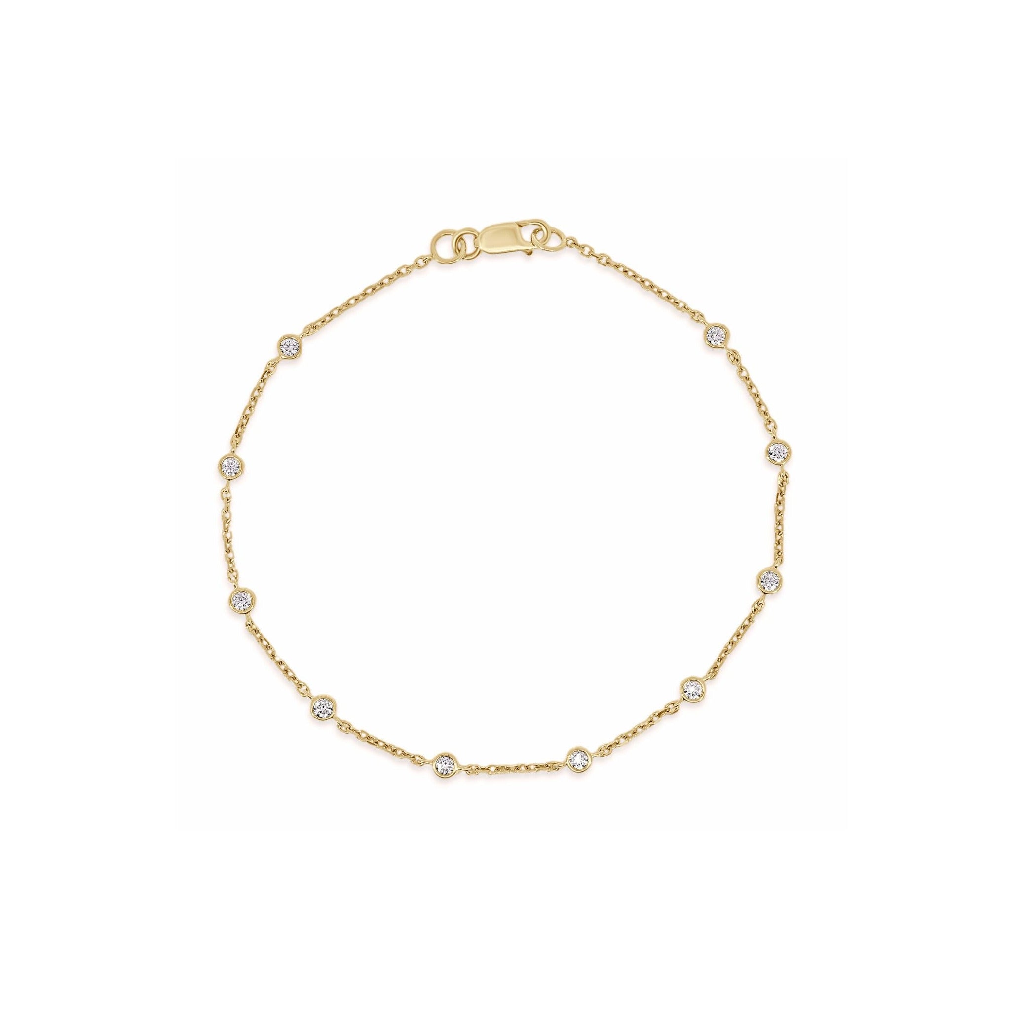 PETITE BEZEL SET DIAMOND BRACELET