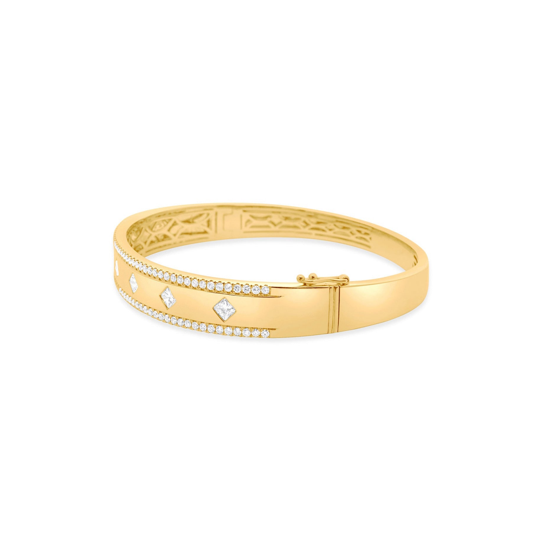 PRINCESS CUT DIAMOND BANGLE