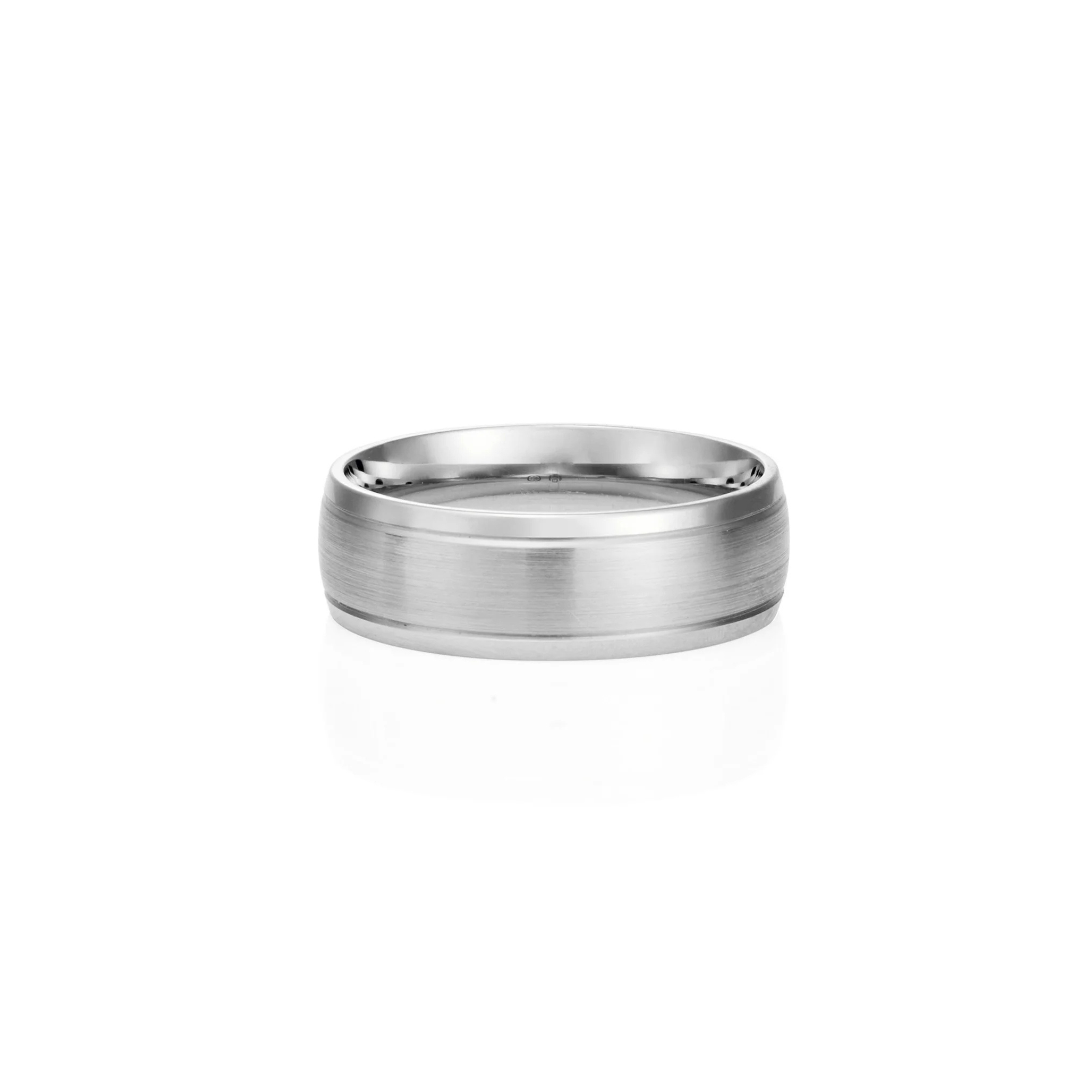 WHITE GOLD POLISHED & MATTE FINISHED WEDDER