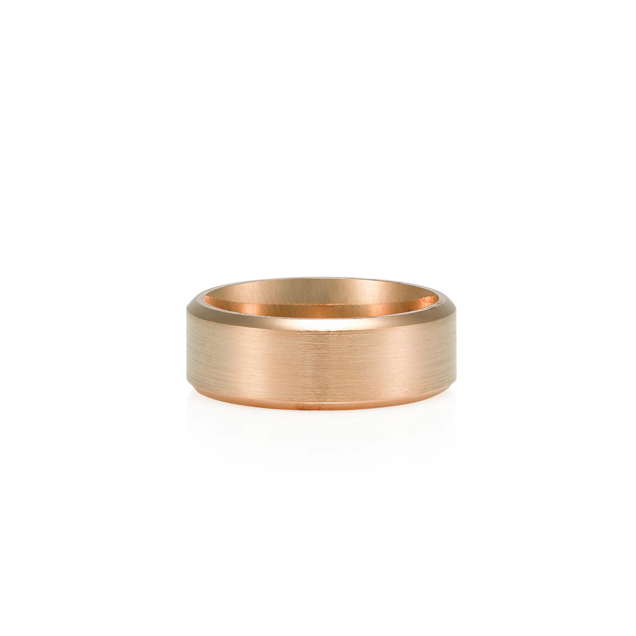 ROSE GOLD BEVELED EDGE WEDDER