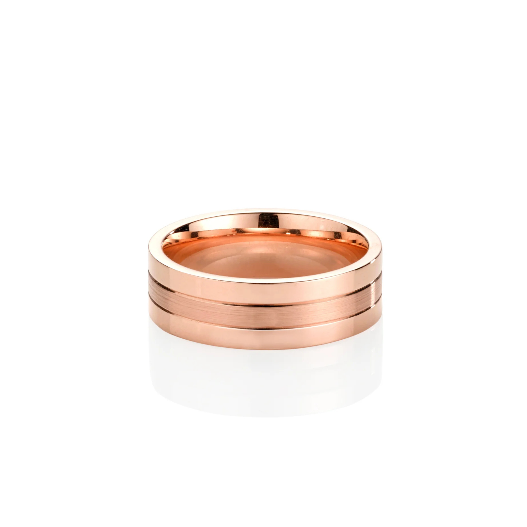 ROSE GOLD POLISHED & MATTE FINISHED WEDDER