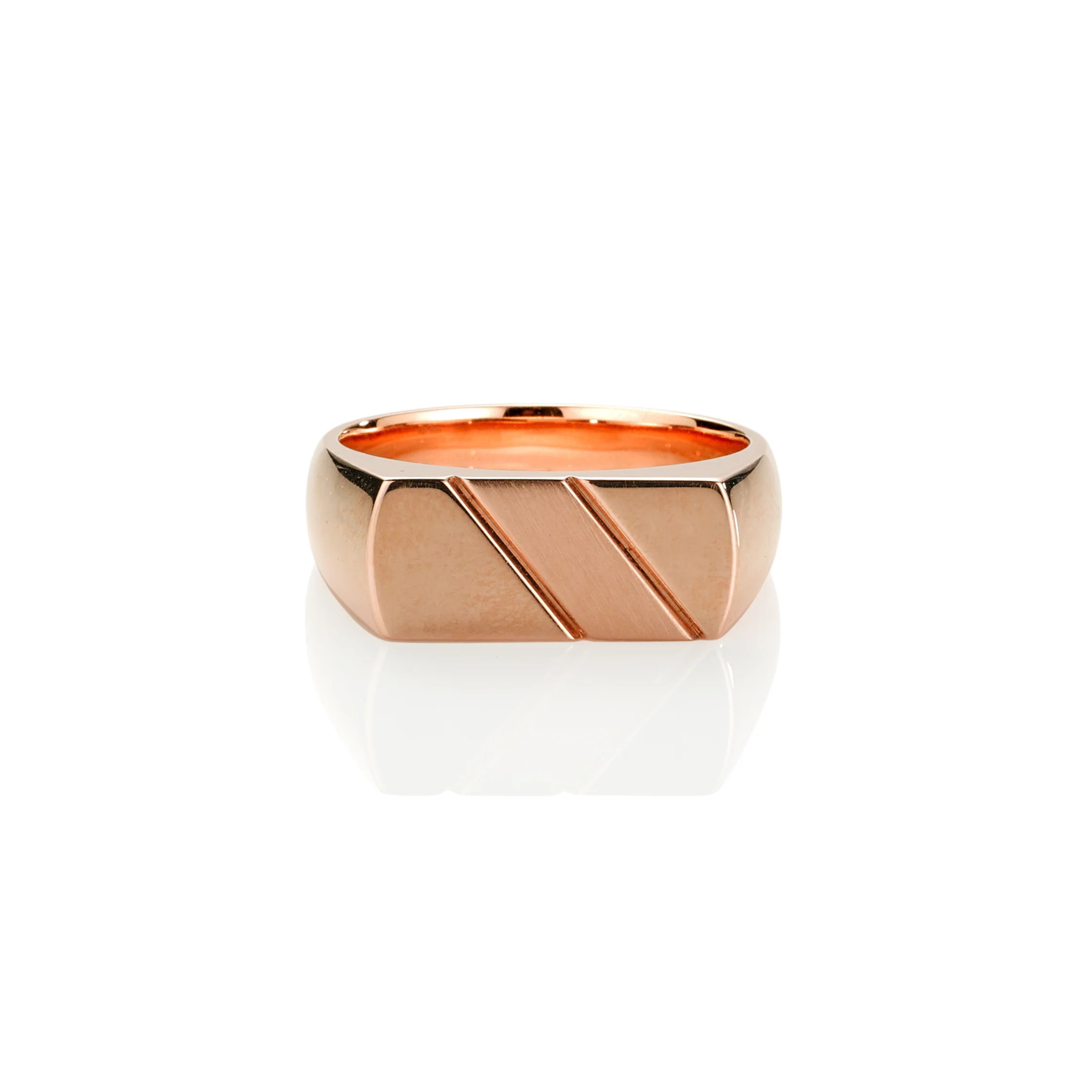 ROSE GOLD POLISHED & MATTE SIGNET