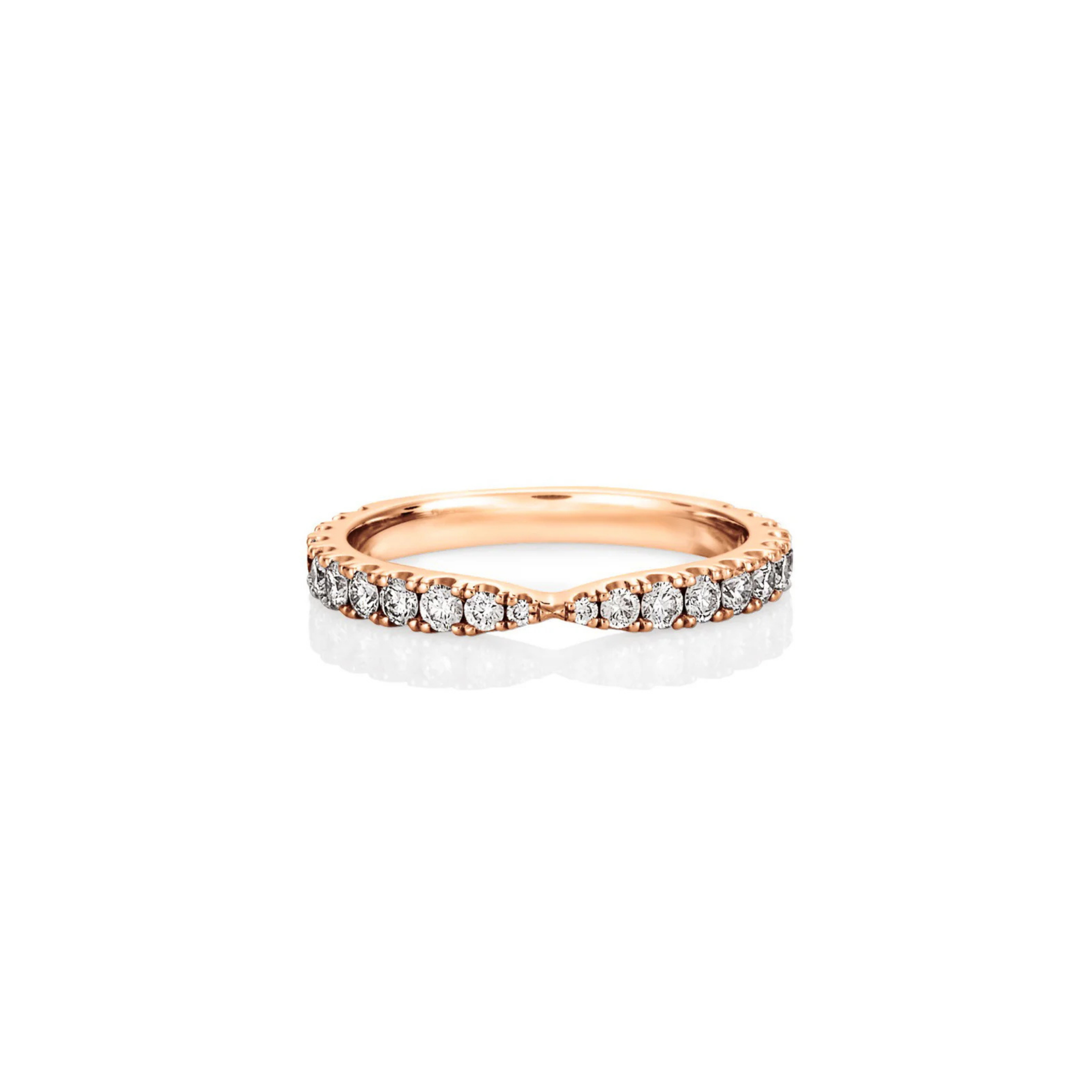 ROSE GOLD CLAW SET PINCHED BAND