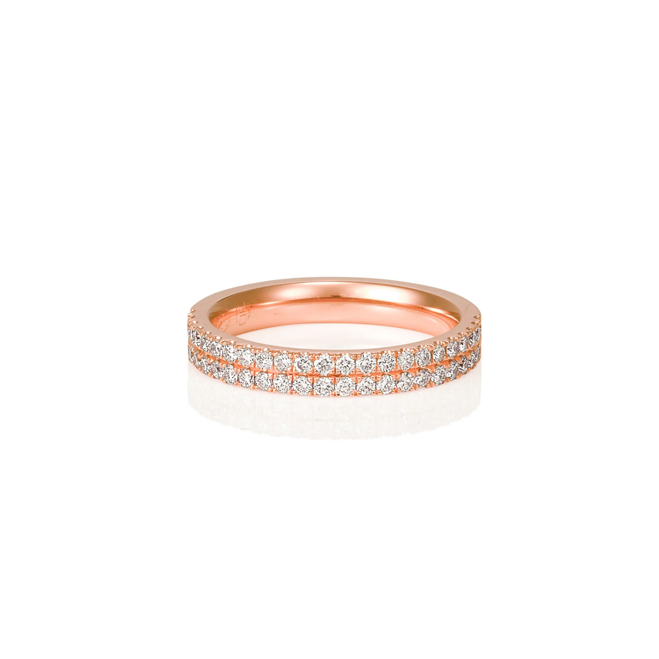 ROSE GOLD DOUBLE ROW CUT CLAW RING