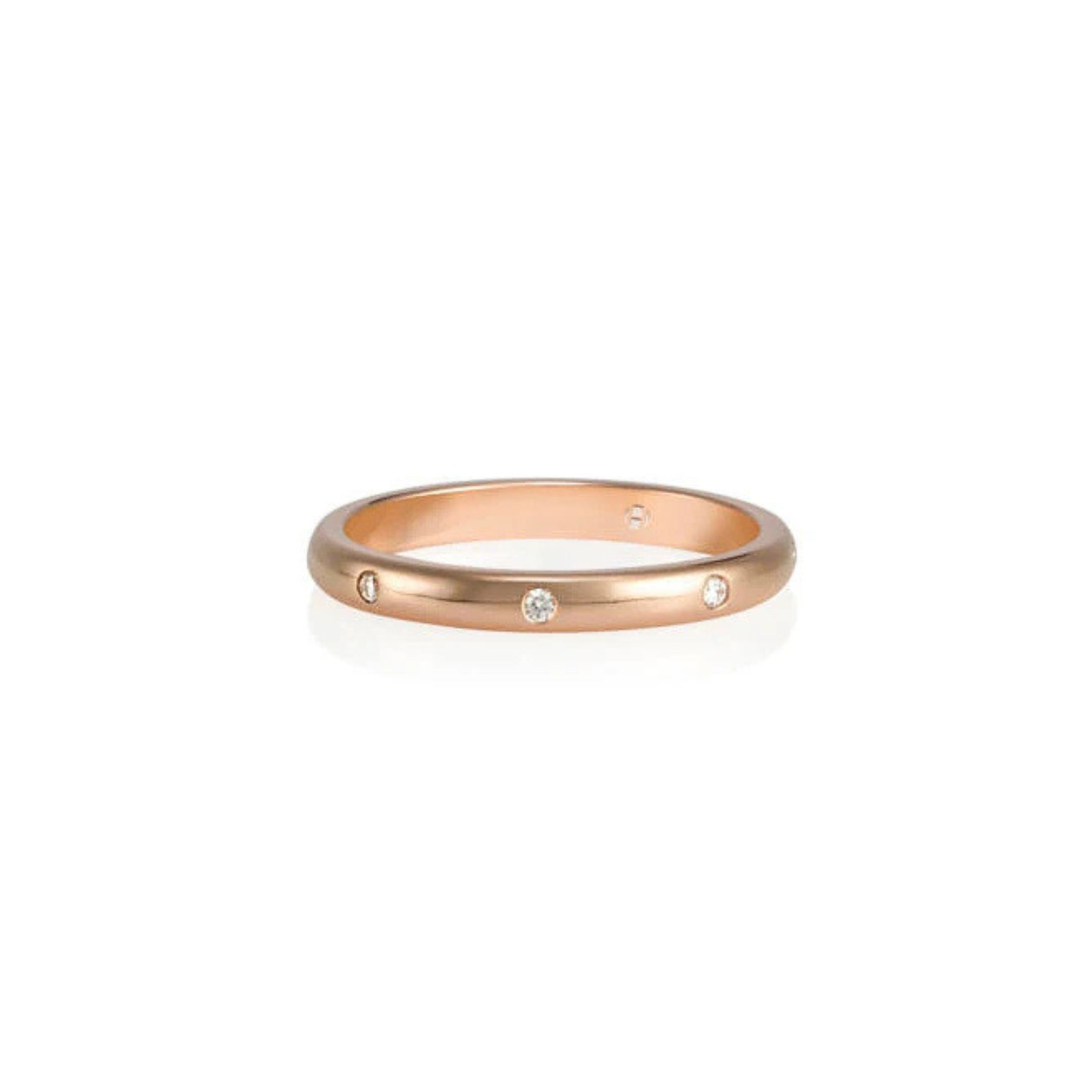 ROSE GOLD DROP SET DIAMOND PINKY RING