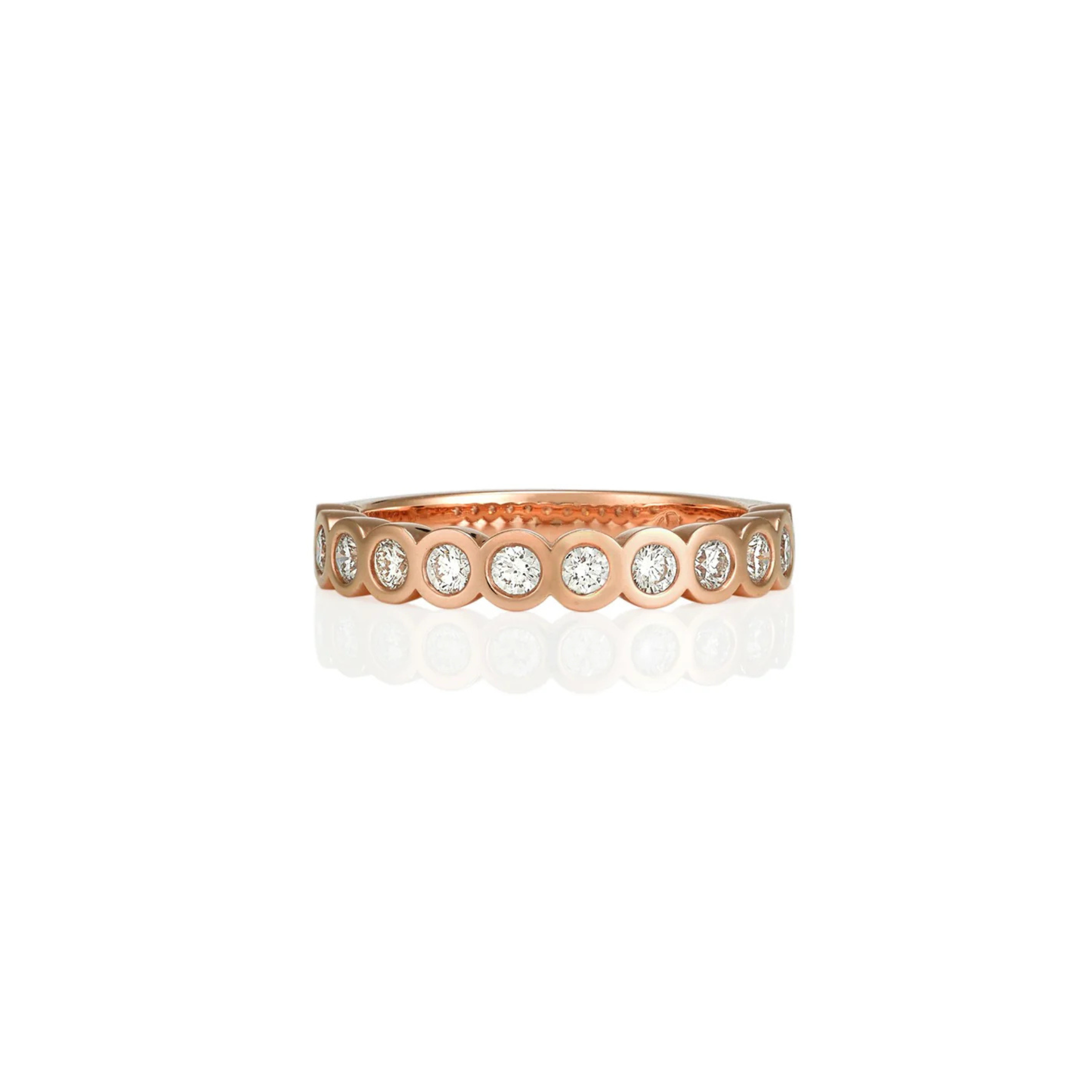 ROSE GOLD FLAT BEZEL DIAMOND RING