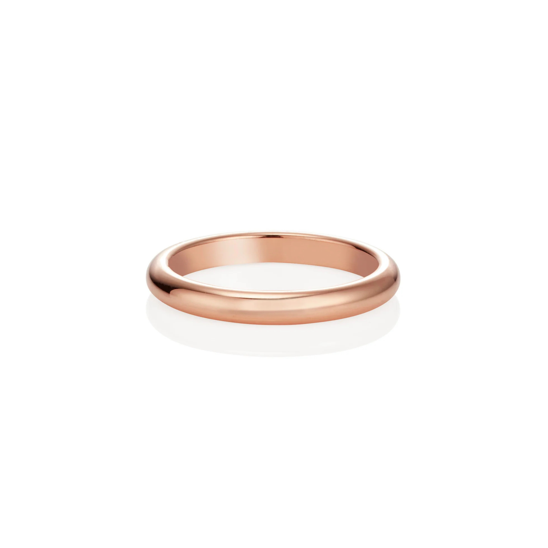 ROSE GOLD HALF ROUNDED BAND