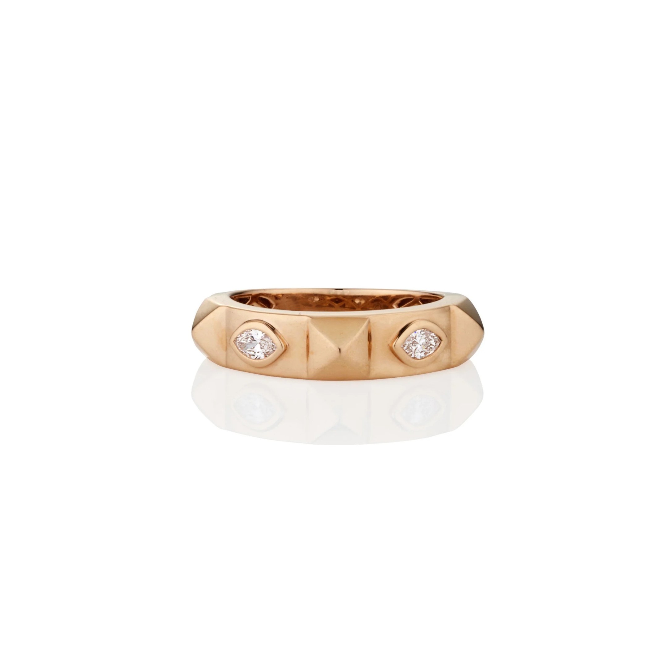 ROSE GOLD PYRAMID RING