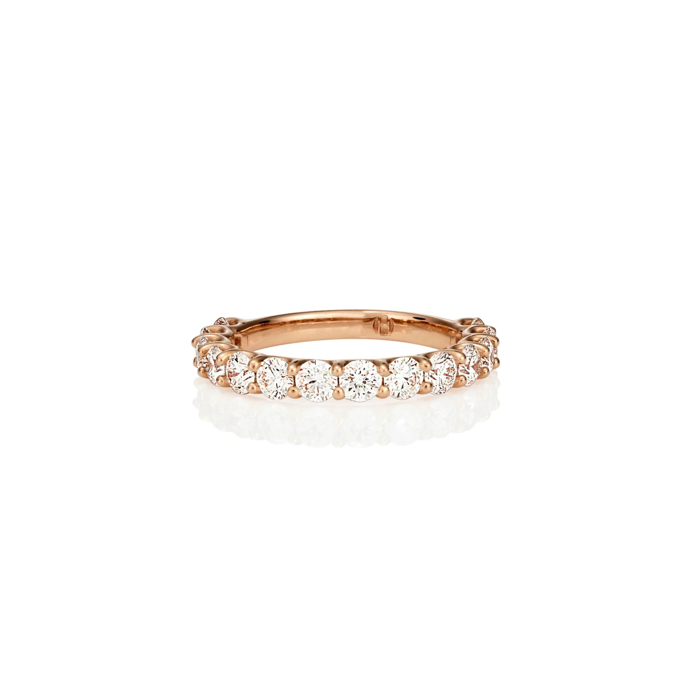 ROSE GOLD SHARED CLAW DIAMOND RING 1.40ct