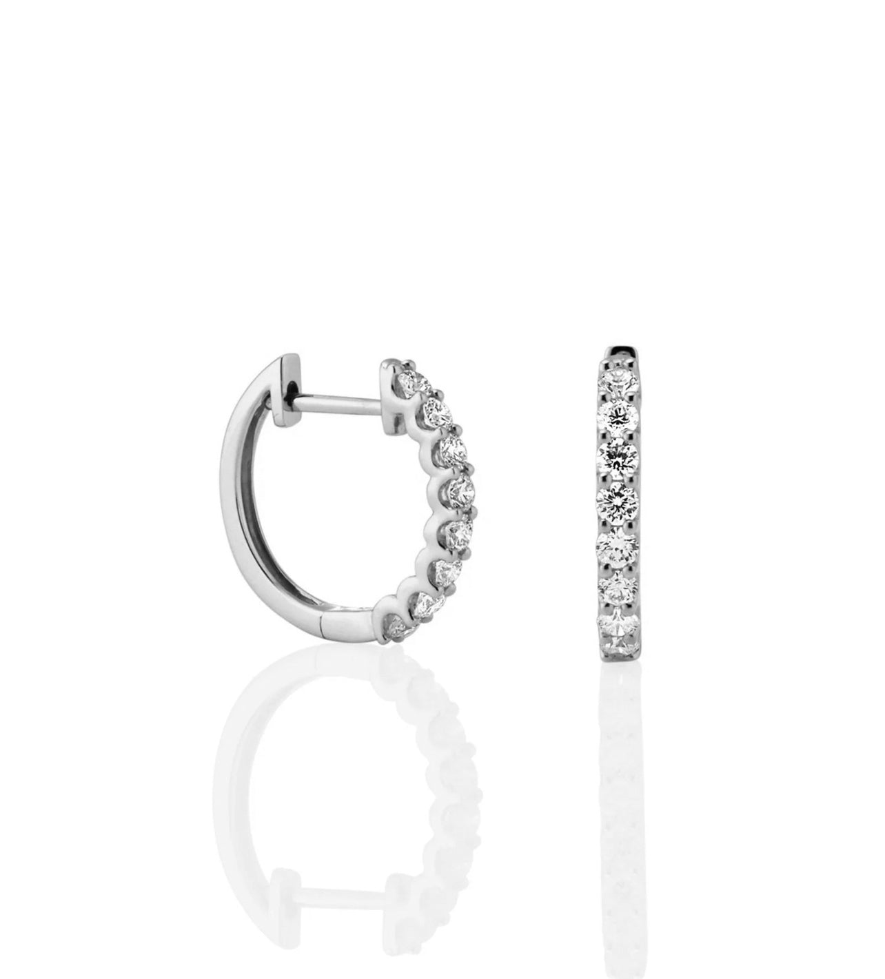 SHARED CLAW DIAMOND HOOPS 0.72ct