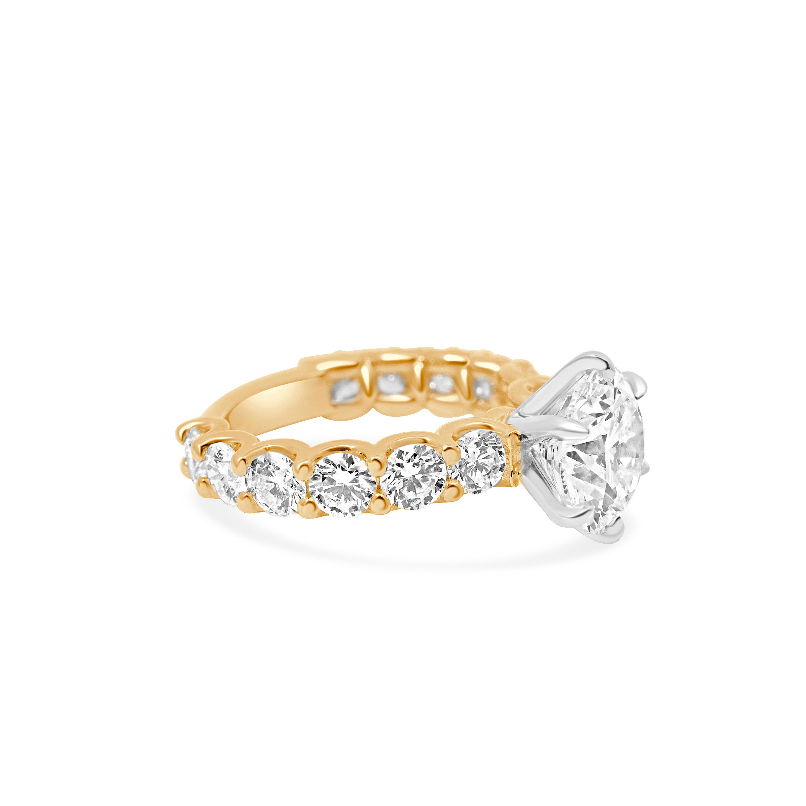 LAB GROWN DIAMOND SHARED CLAW ENGAGEMENT RING