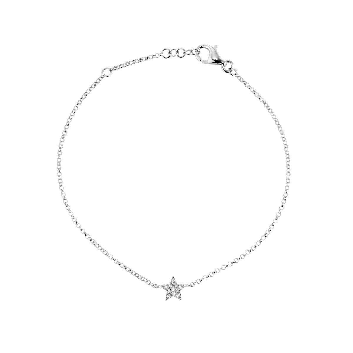 White gold star bracelet sale