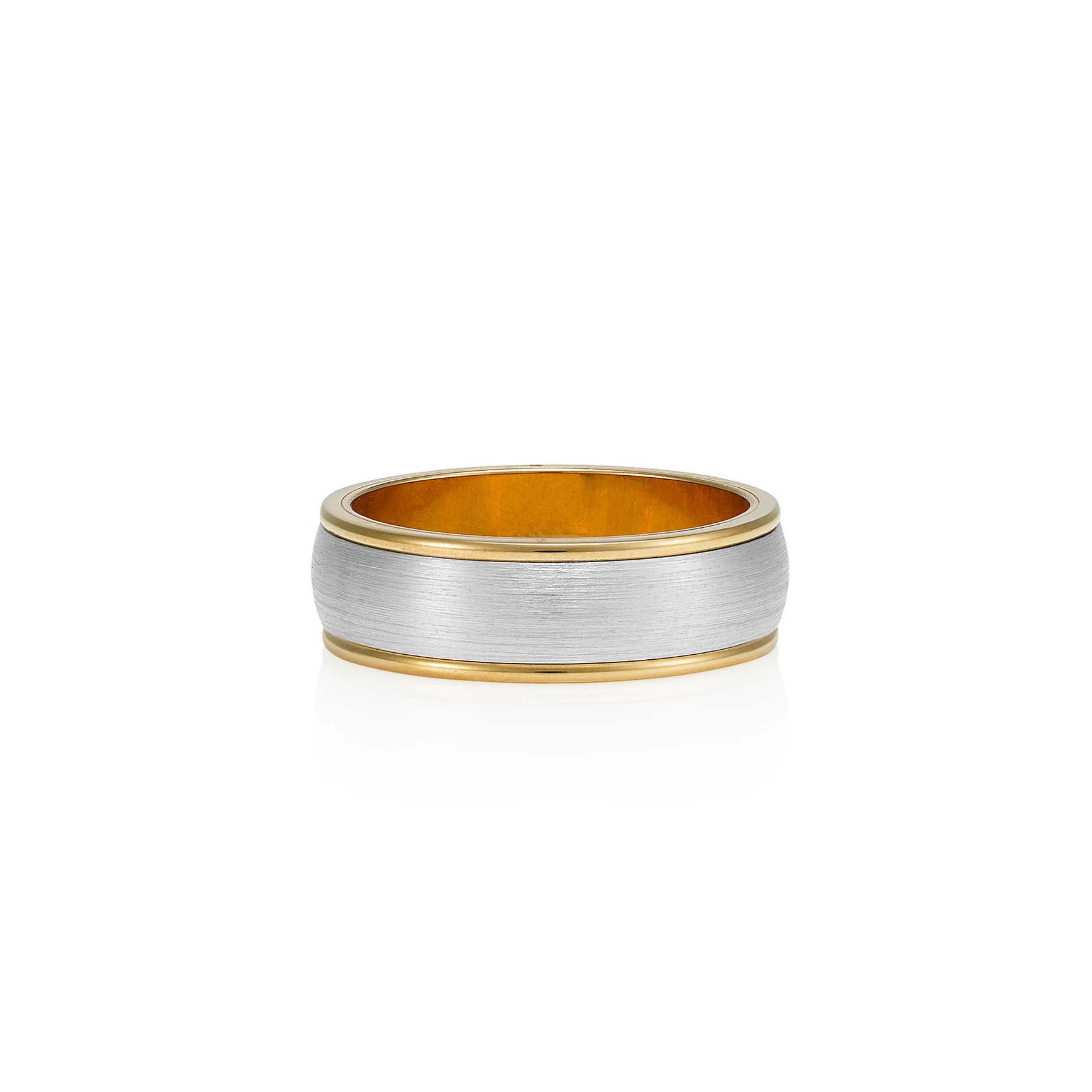 TWO TONE 18CT GOLD WEDDER