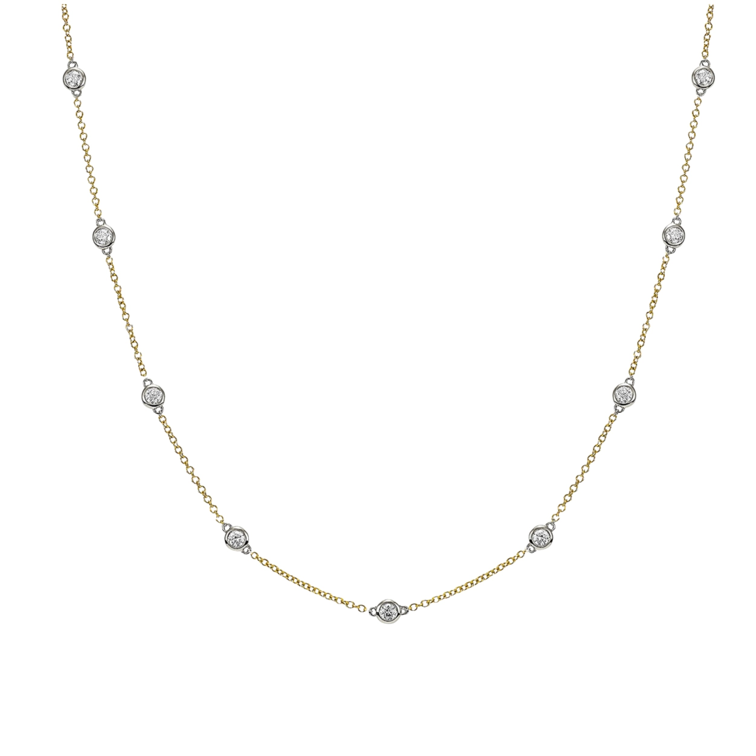 BEZEL SET MEDIUM DIAMOND NECKLACE