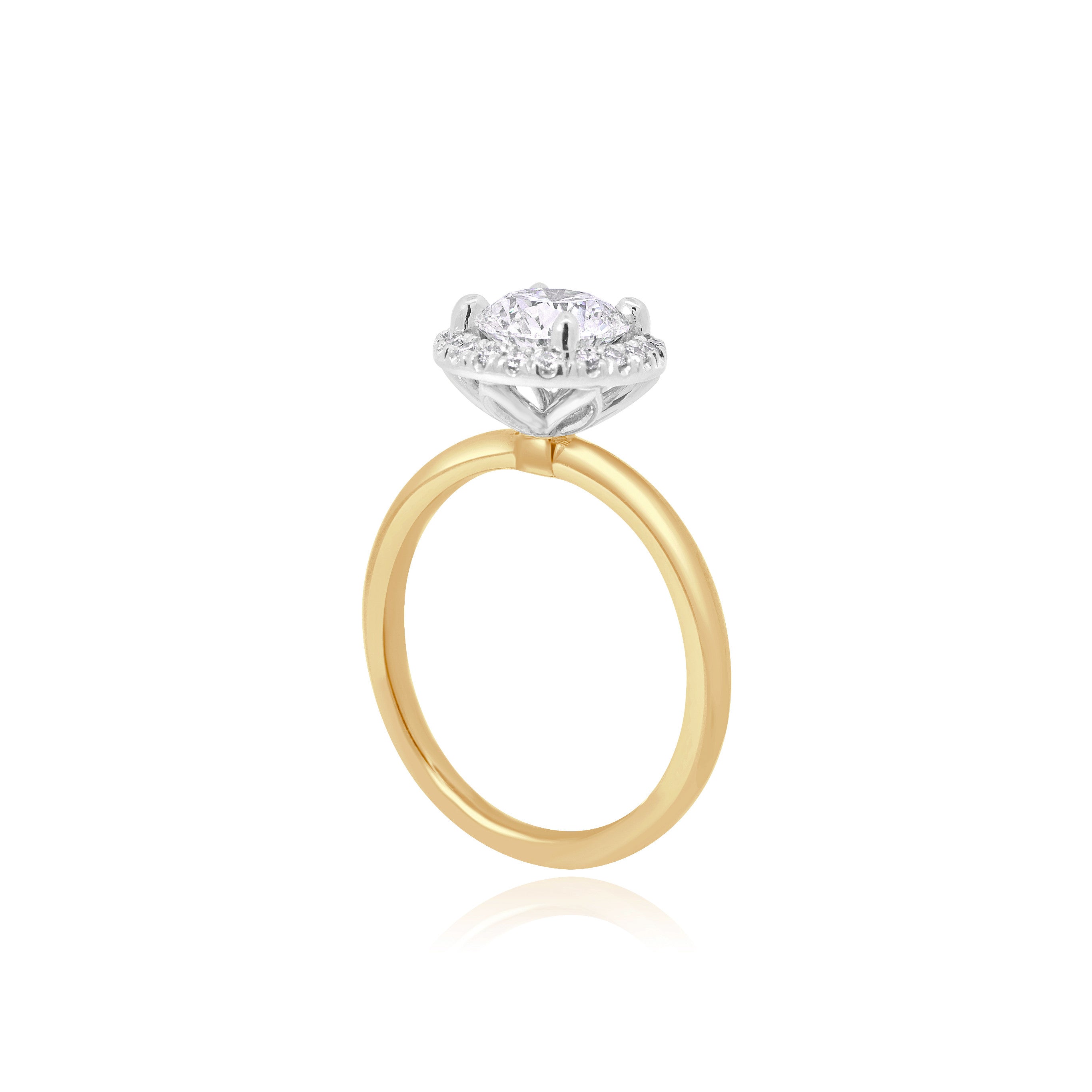 LAB GROWN DIAMOND HALO ENGAGEMENT RING