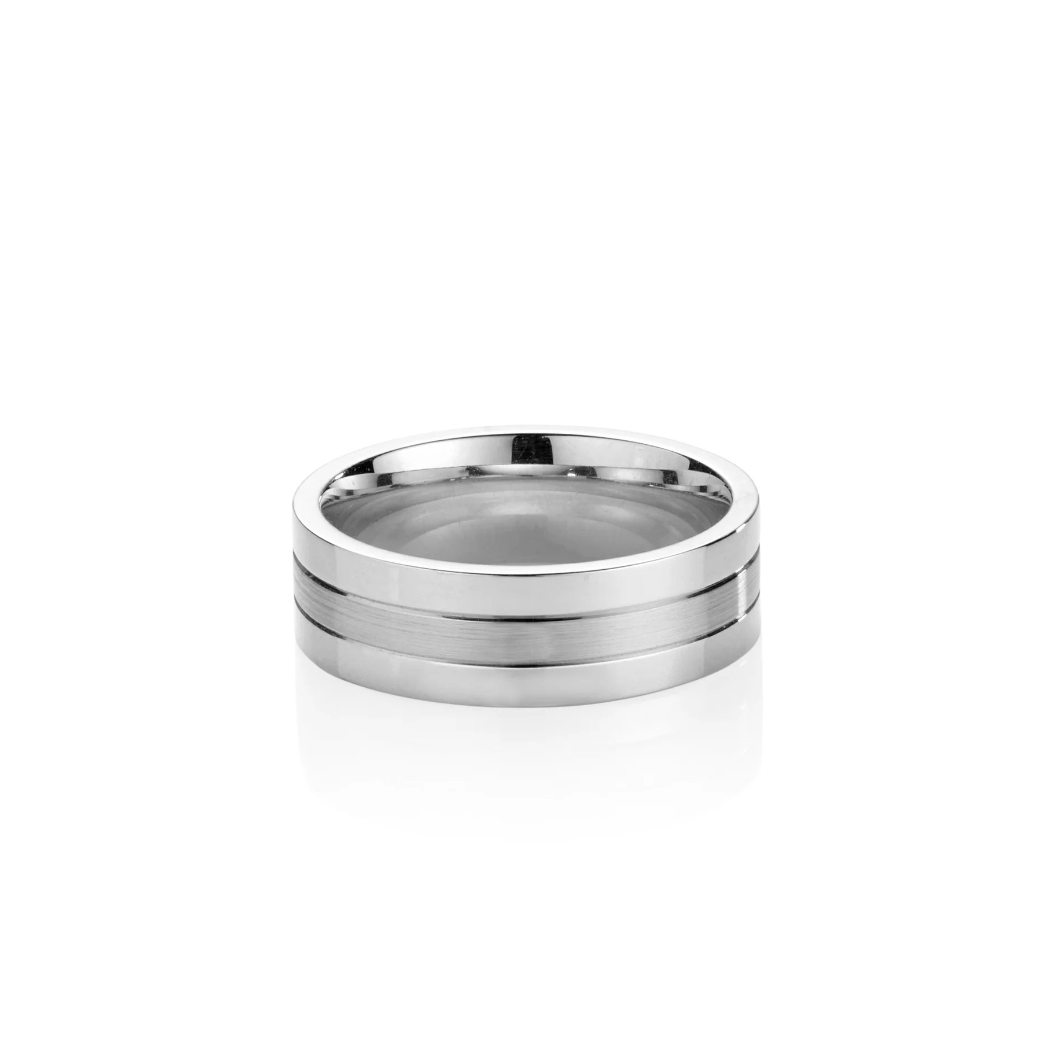 WHITE GOLD POLISHED & MATTE FINISHED WEDDER