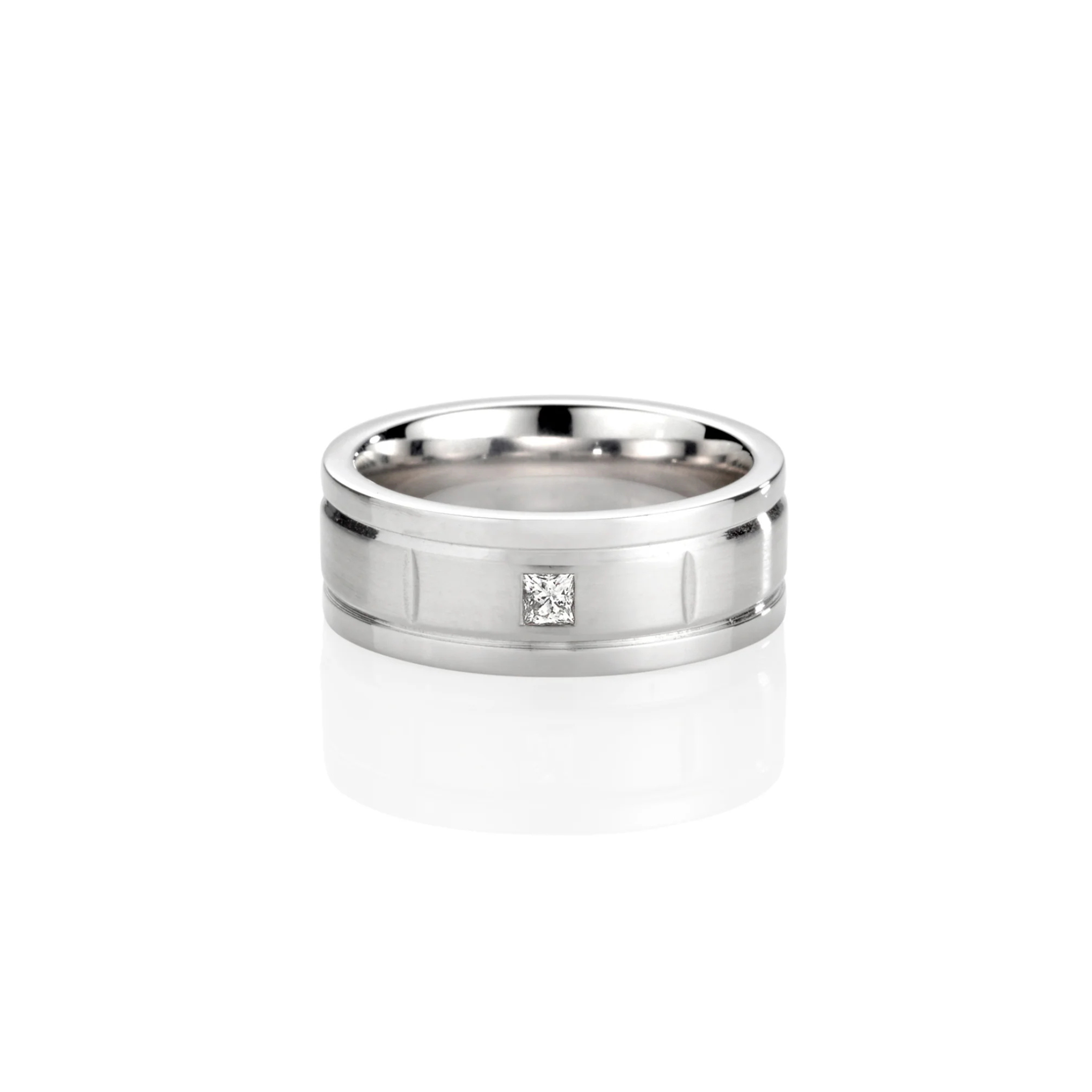 WHITE POLISHED & MATTE FINISHED DIAMOND WEDDER