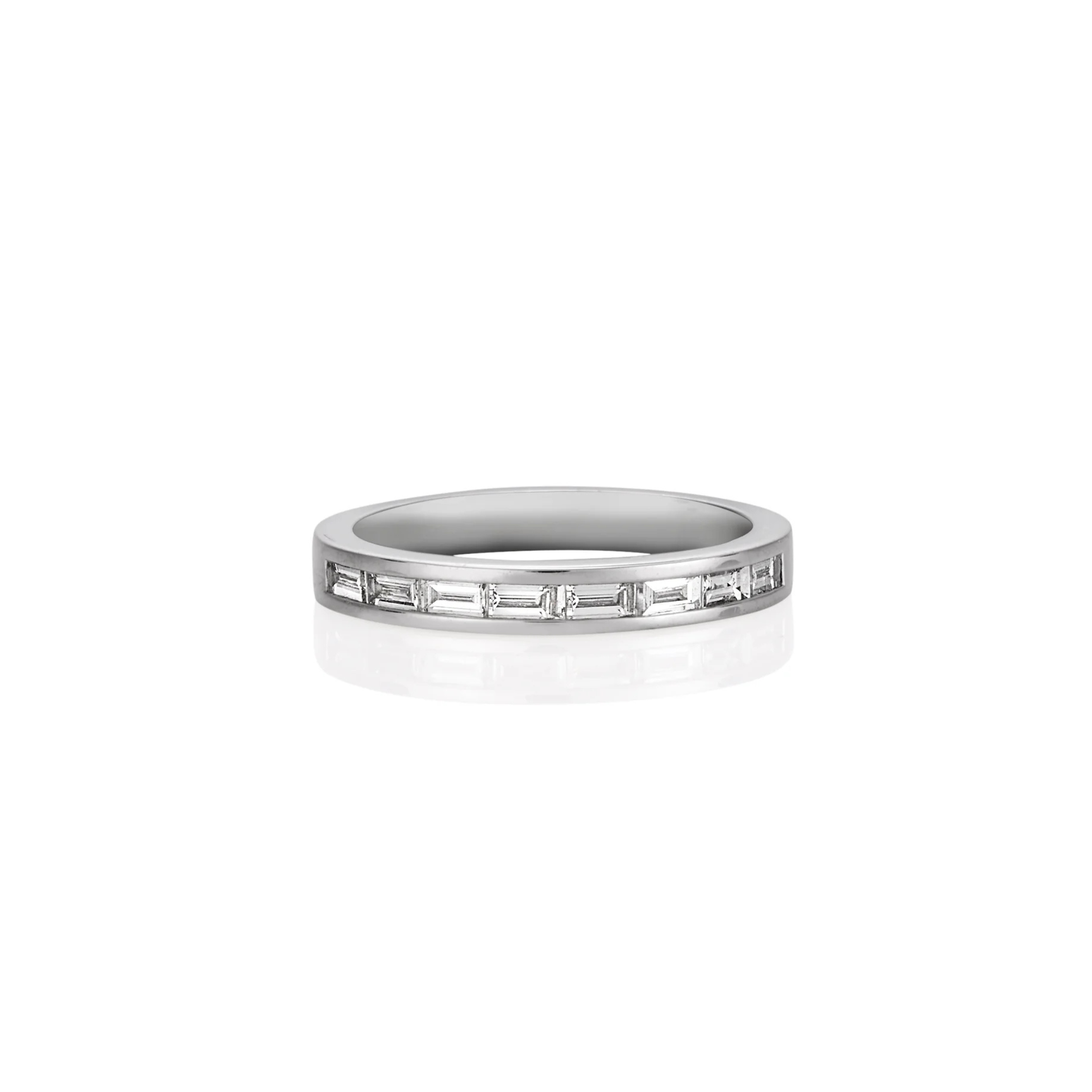 WHITE GOLD CHANNEL SET BAGUETTE RING