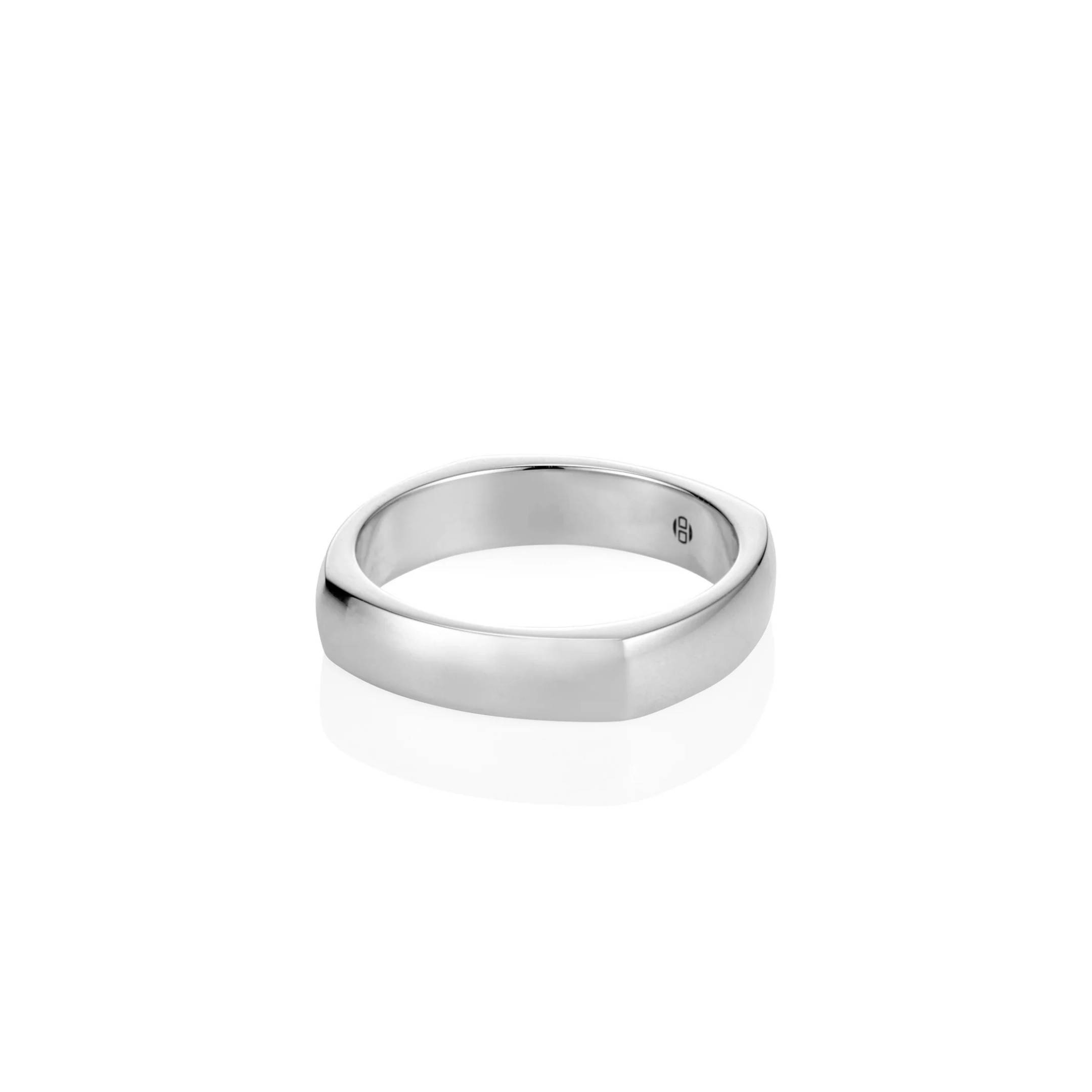 WHITE GOLD CUSHION PROFILE WEDDER