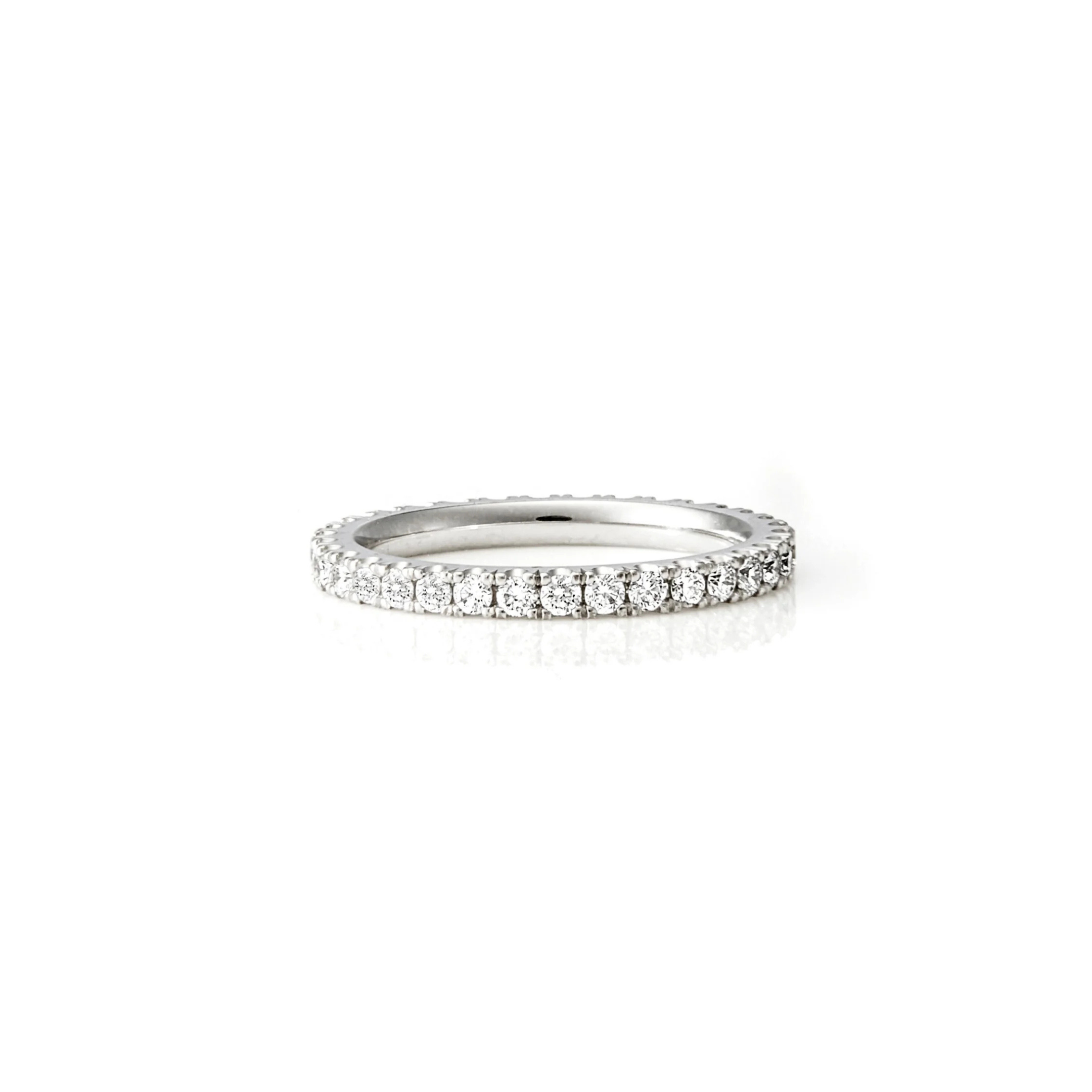 WHITE GOLD CUT CLAW PINKY RING