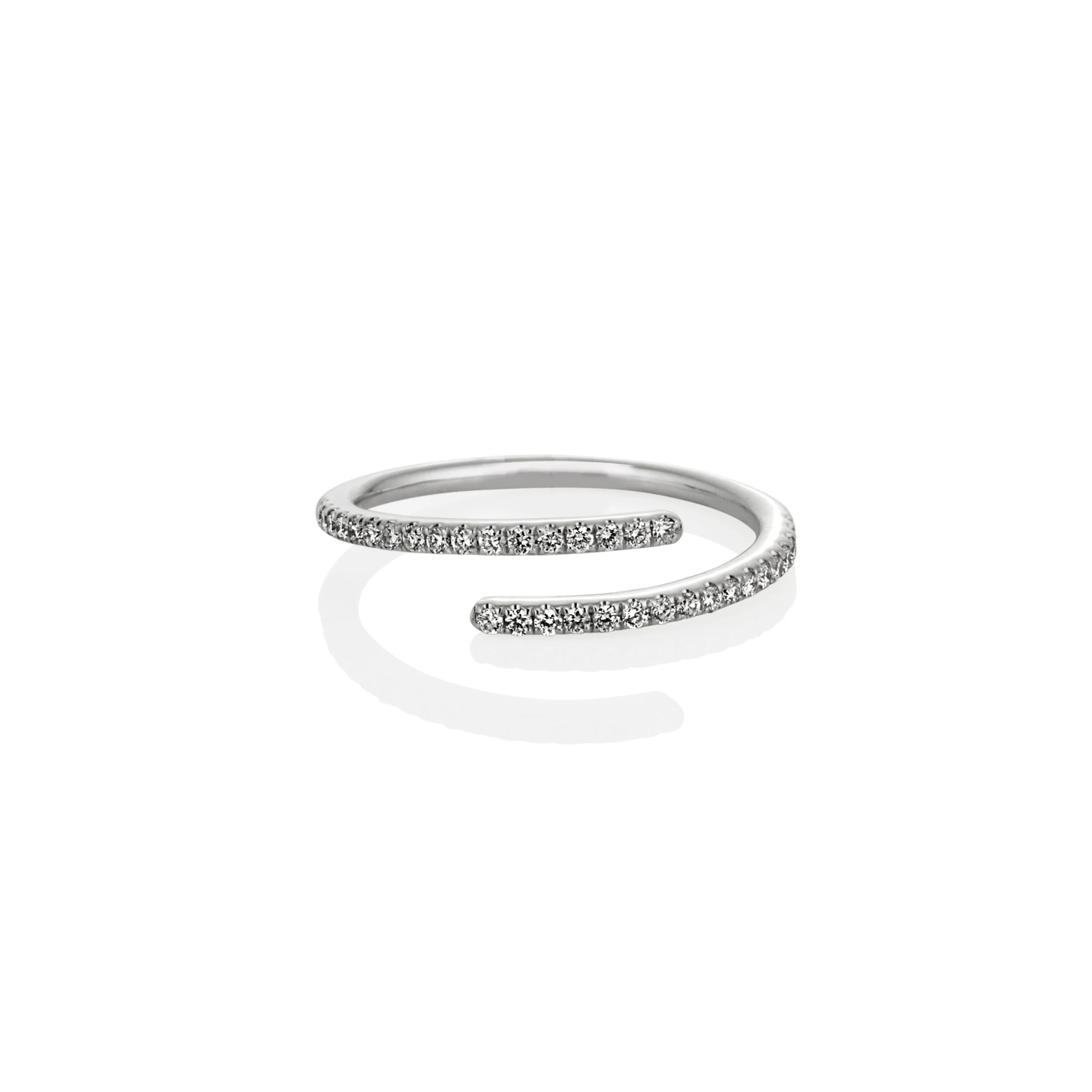 WHITE GOLD FINE WRAP RING