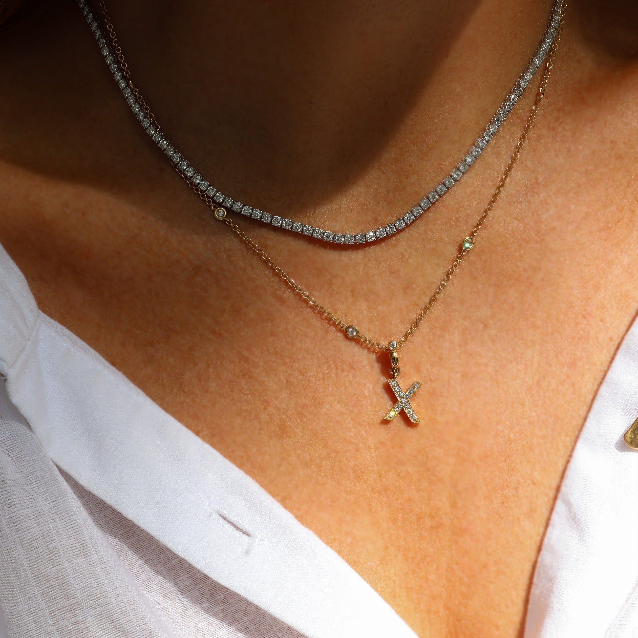 DIAMOND INITIAL CHARM (H)