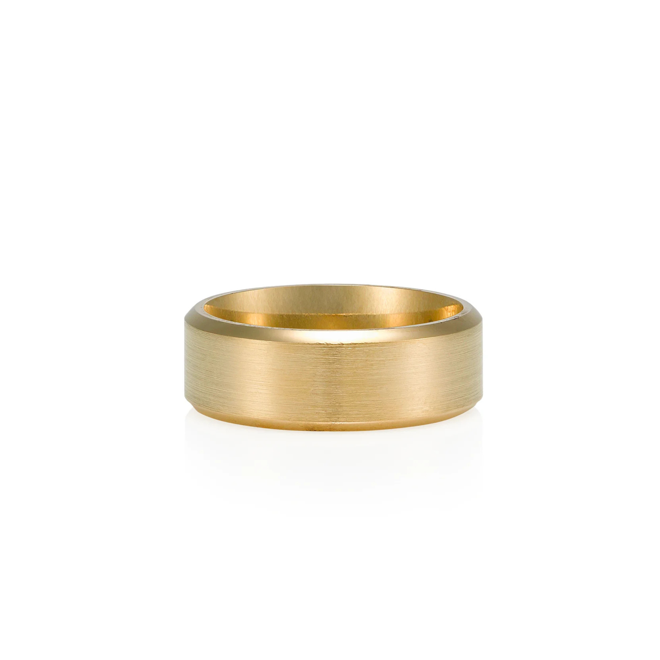 YELLOW GOLD BEVELED EDGE WEDDER