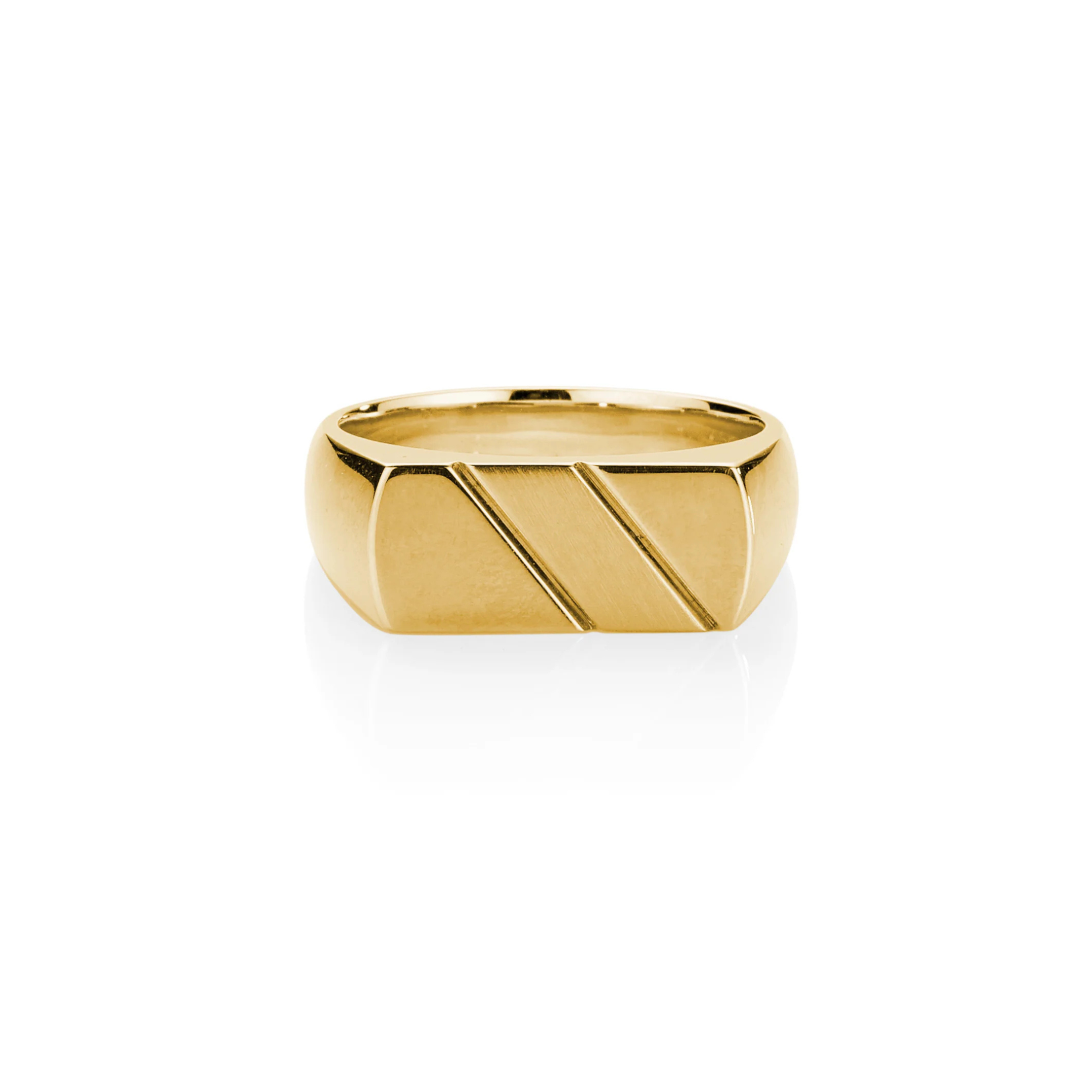 YELLOW GOLD POLISHED & MATTE SIGNET