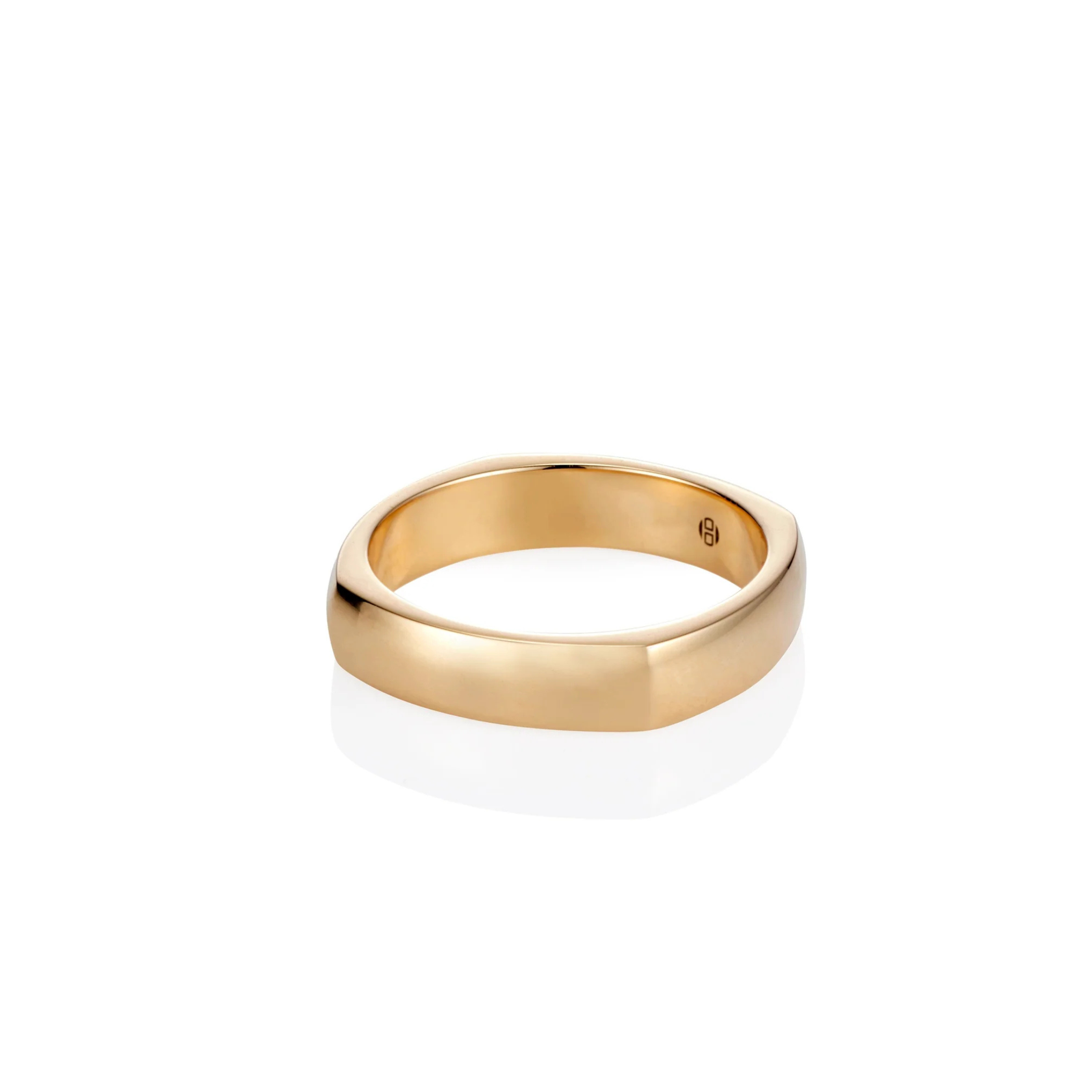 YELLOW GOLD CUSHION PROFILE WEDDER