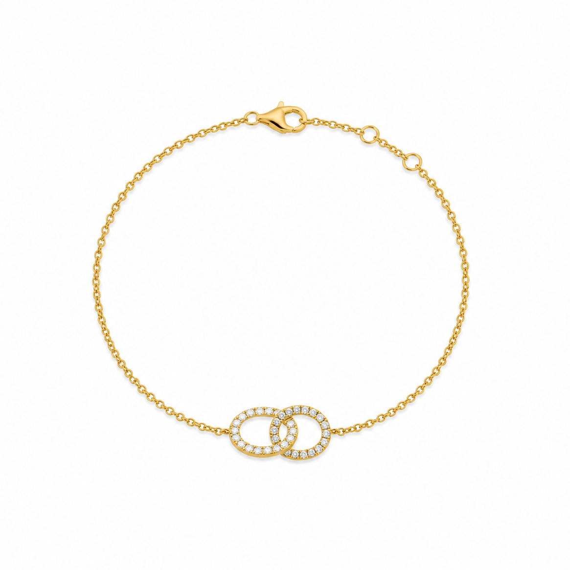 YELLOW GOLD DIAMOND UNITY BRACELET