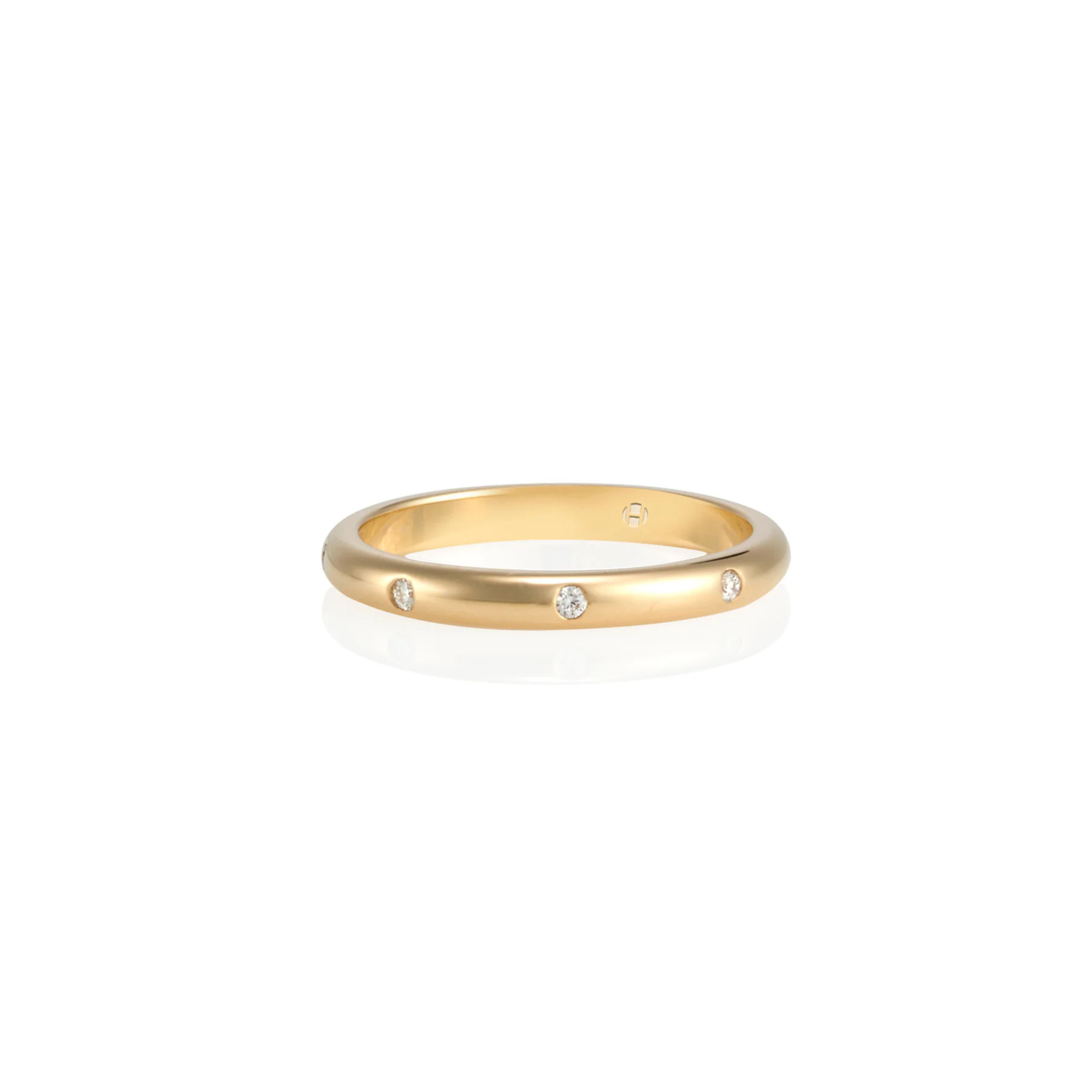 YELLOW GOLD DROP SET DIAMOND PINKY RING